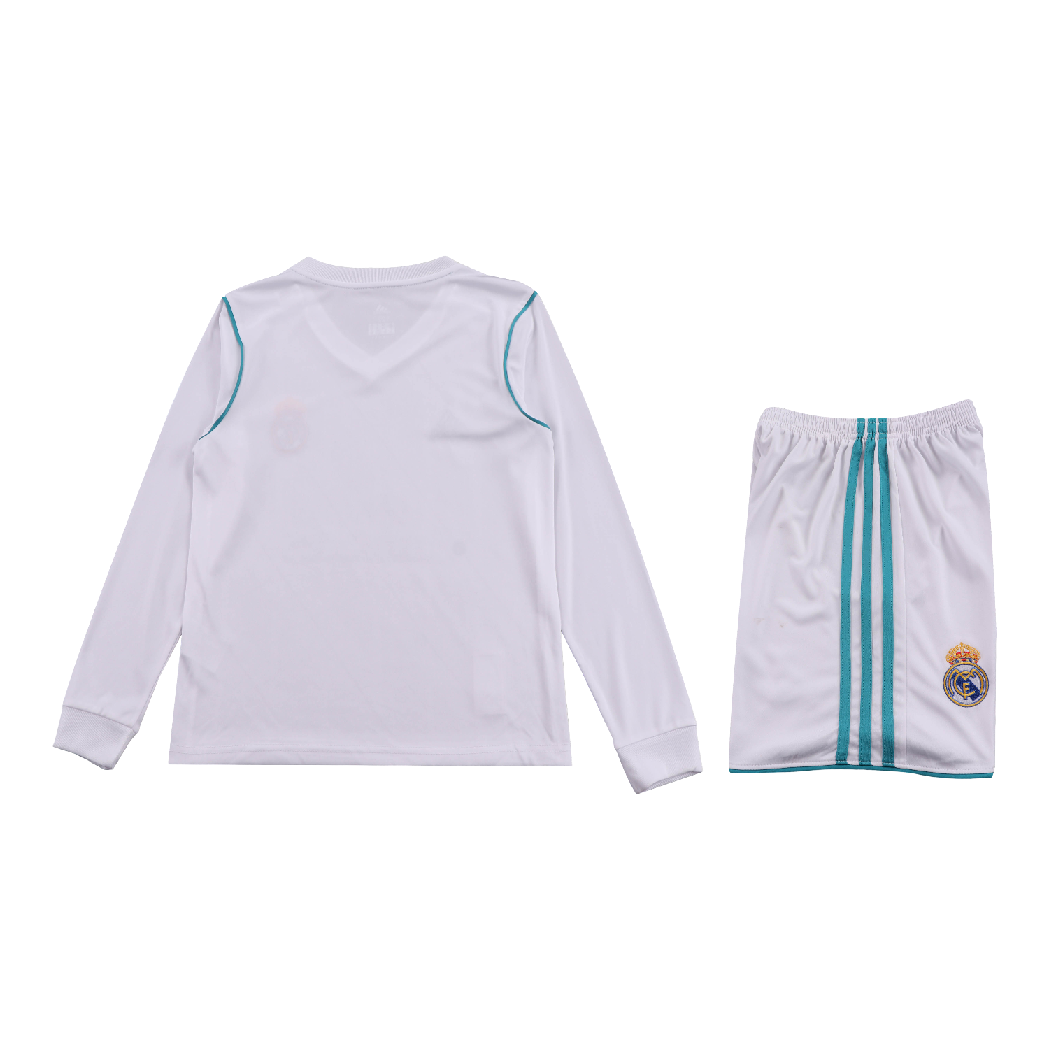 AlphaJersey-Retro Real Madrid 17-18 Home Long Sleeves Kids Kit