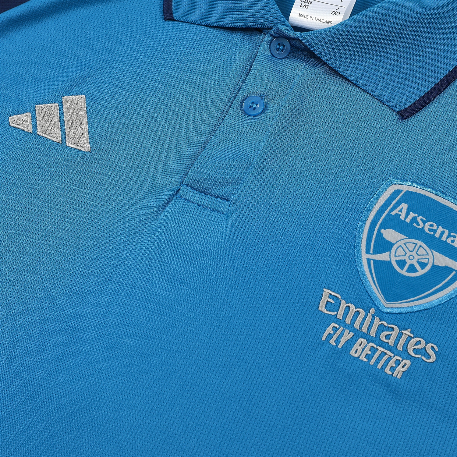 AlphaJersey-Arsenal 25-26 POLO Short-Sleeve Training Set - Royal Blue Top and Deep Blue Pants