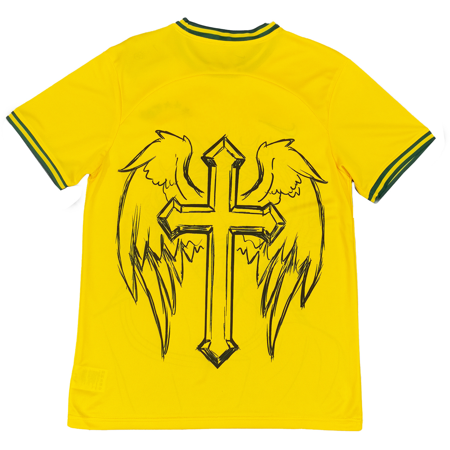 AlphaJersey-Brazil 25-26 Jesus And Angel Cross Yellow Jersey - Fans Version