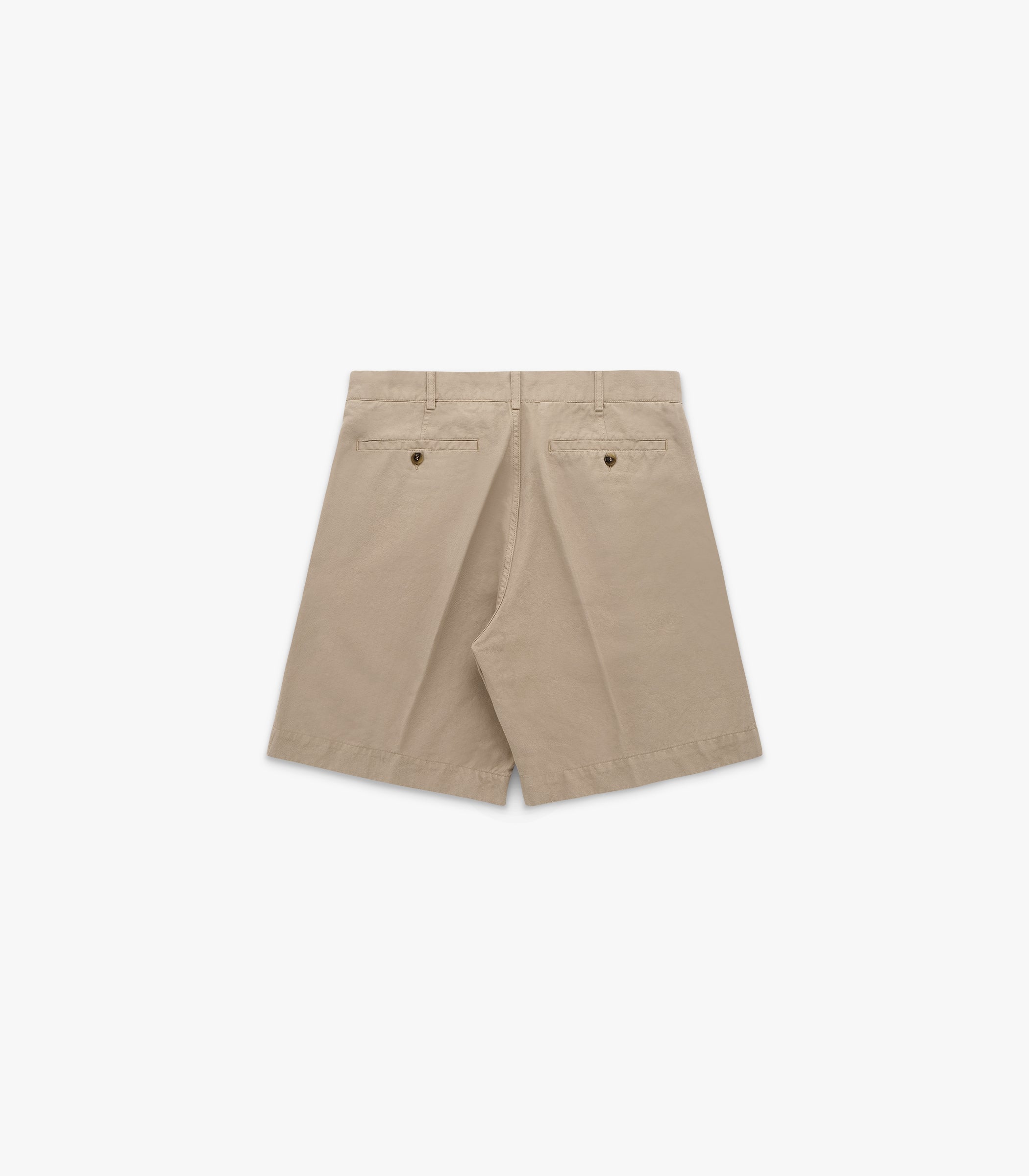 Canal Pleated Twill Cotton & Linen Short | Modern Menswear by yycbvcnbmmnbm