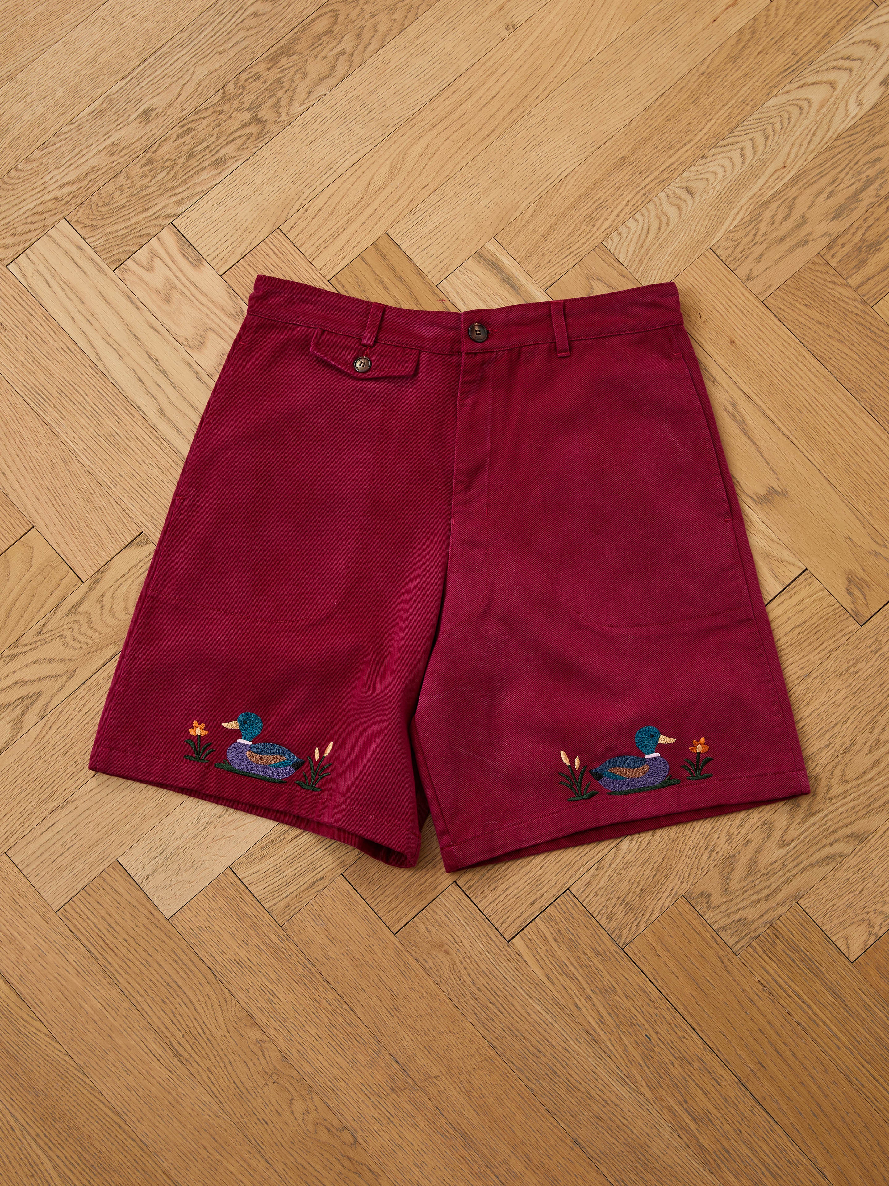 Embroidered Duck Shorts | Modern Menswear by yycbvcnbmmnbm
