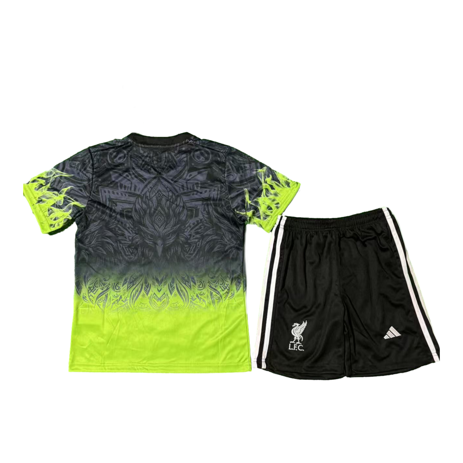 AlphaJersey-Liver.pool 25-26 Green Liver.pool Bird Black Special Kids Kit