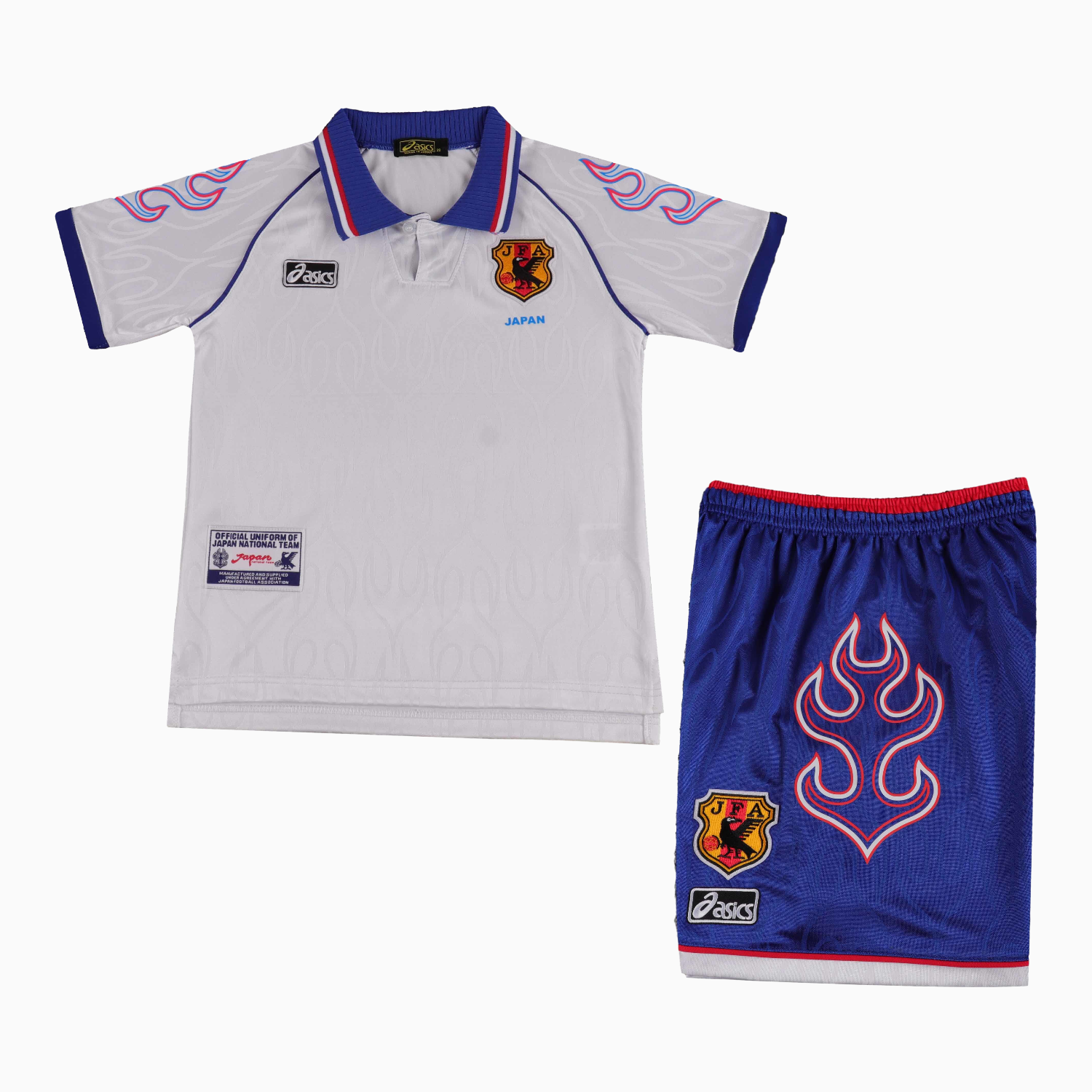 AlphaJersey-Retro Japan 1998 Away White Kids Kit