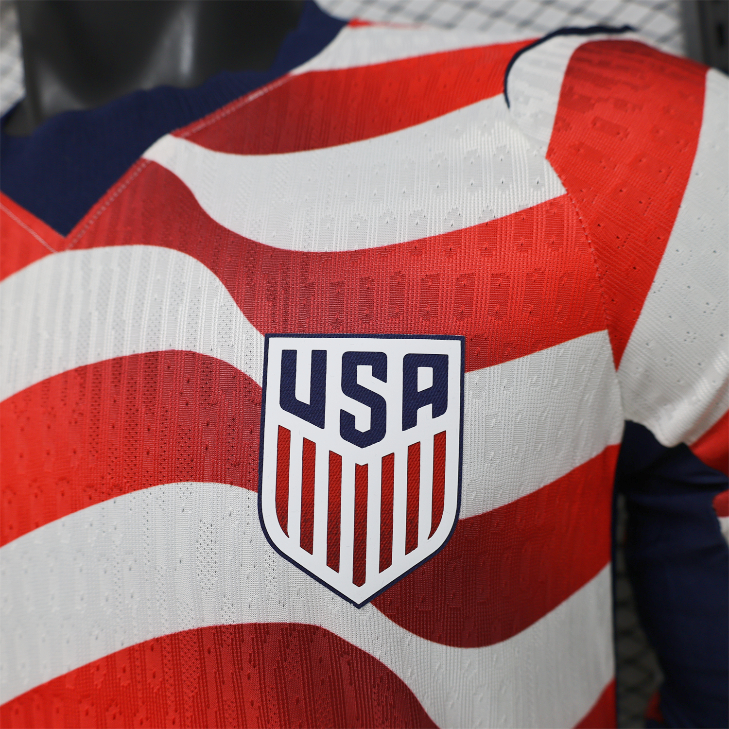 AlphaJersey-【Back Blank】United States USA 2026 Home Long Sleeves Jersey - Player Version