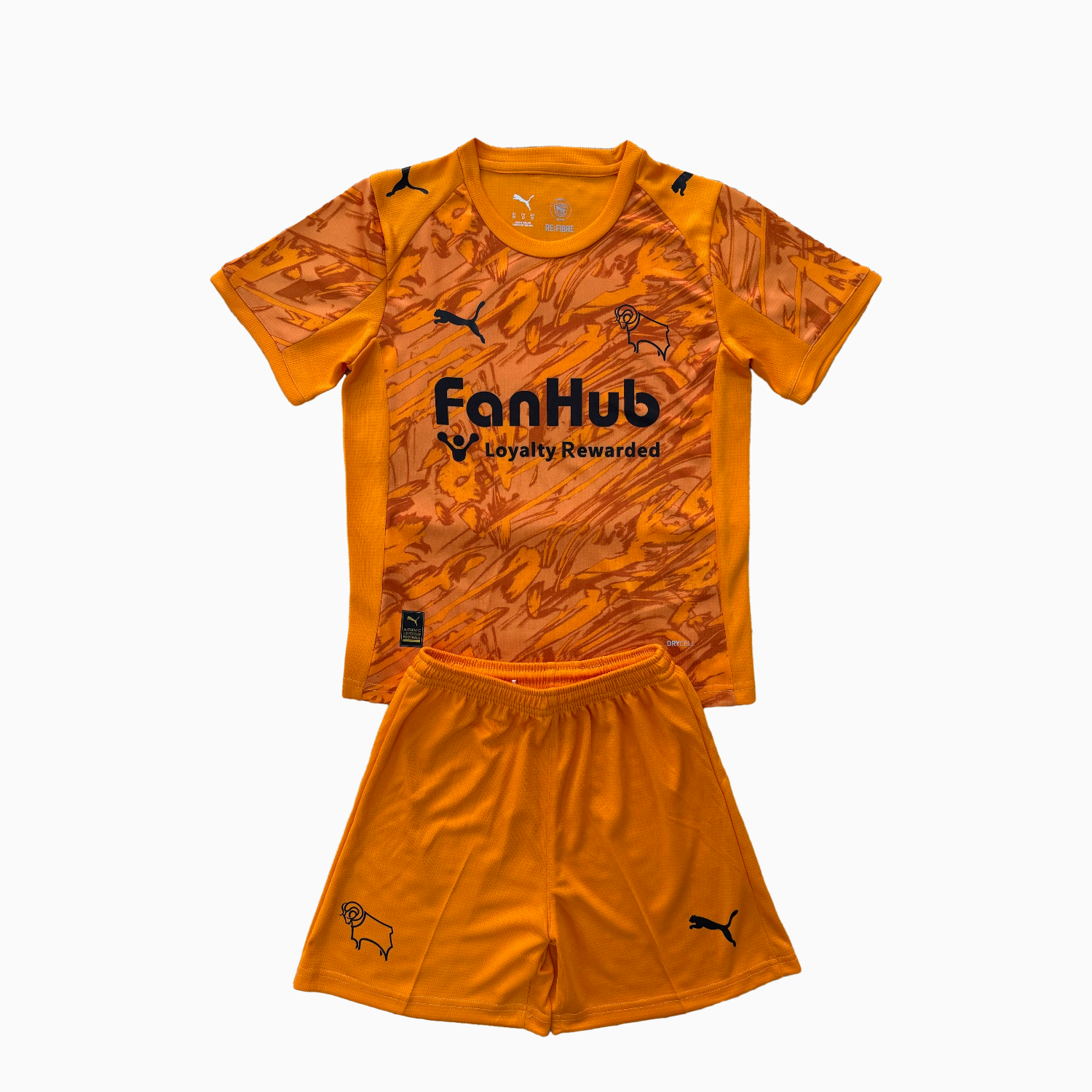 AlphaJersey-Derby County 25-26 Orange Goalkeeper Kids Kit
