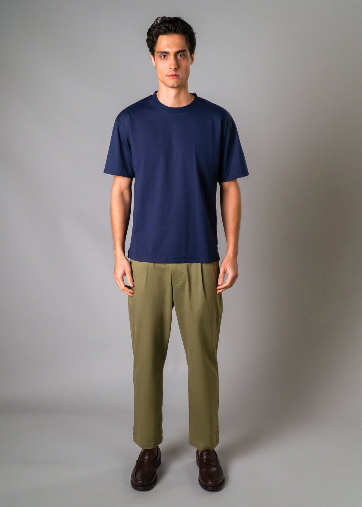 Long Staple 200g Navy | Modern Menswear by yycbvcnbmmnbm