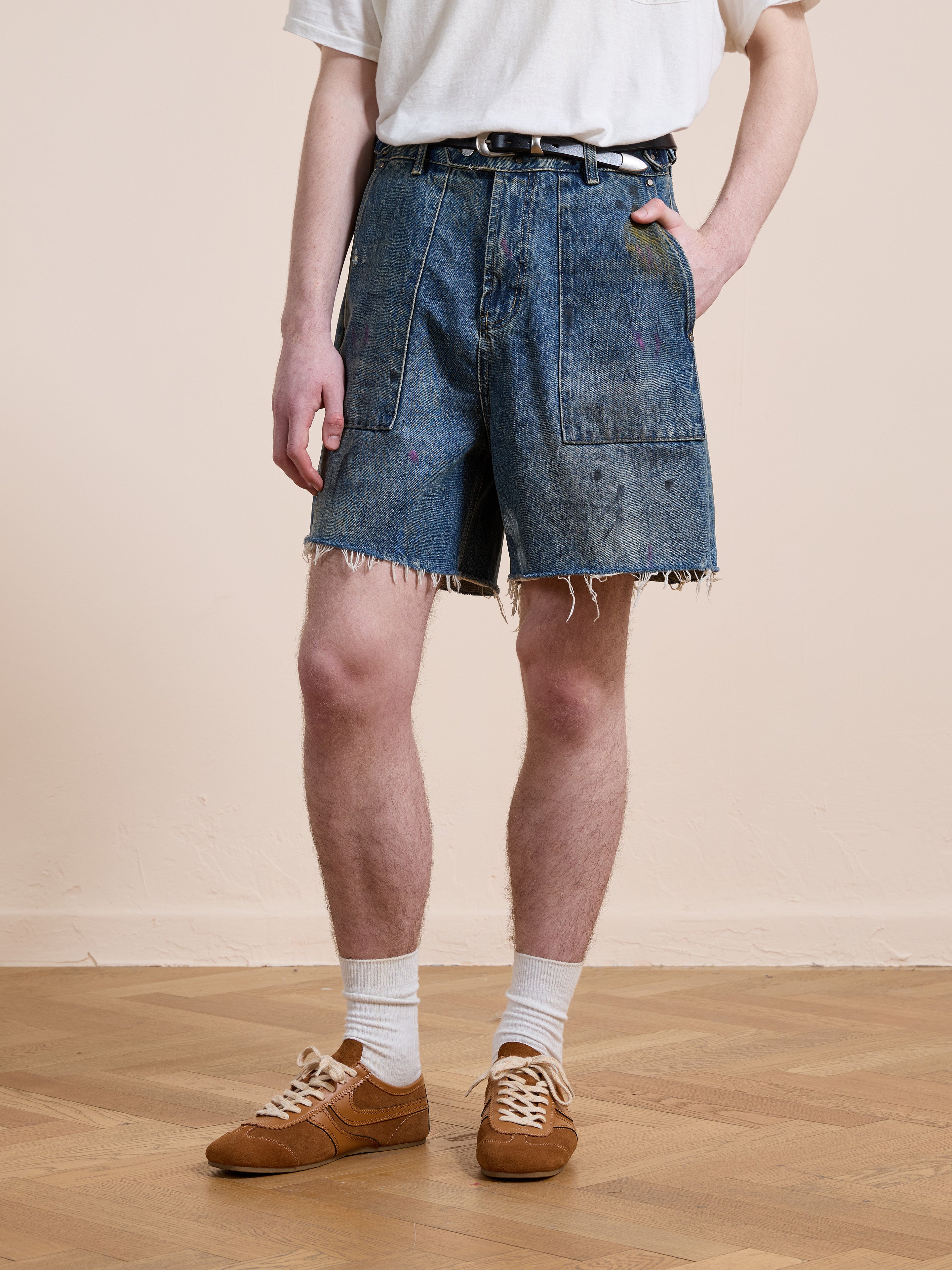 Paint Studio Denim Shorts | Modern Menswear by yycbvcnbmmnbm