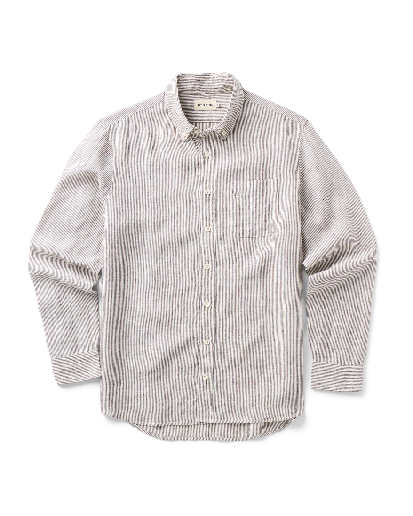 The Jack in Burgundy University Stripe Linen | Modern Menswear by yycbvcnbmmnbm