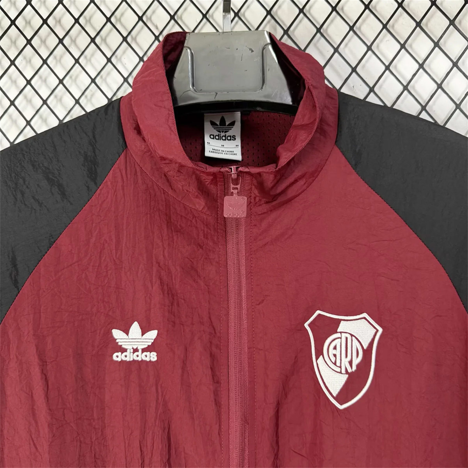 AlphaJersey-River Plate 25-26 Training Windbreaker Jacket - Red