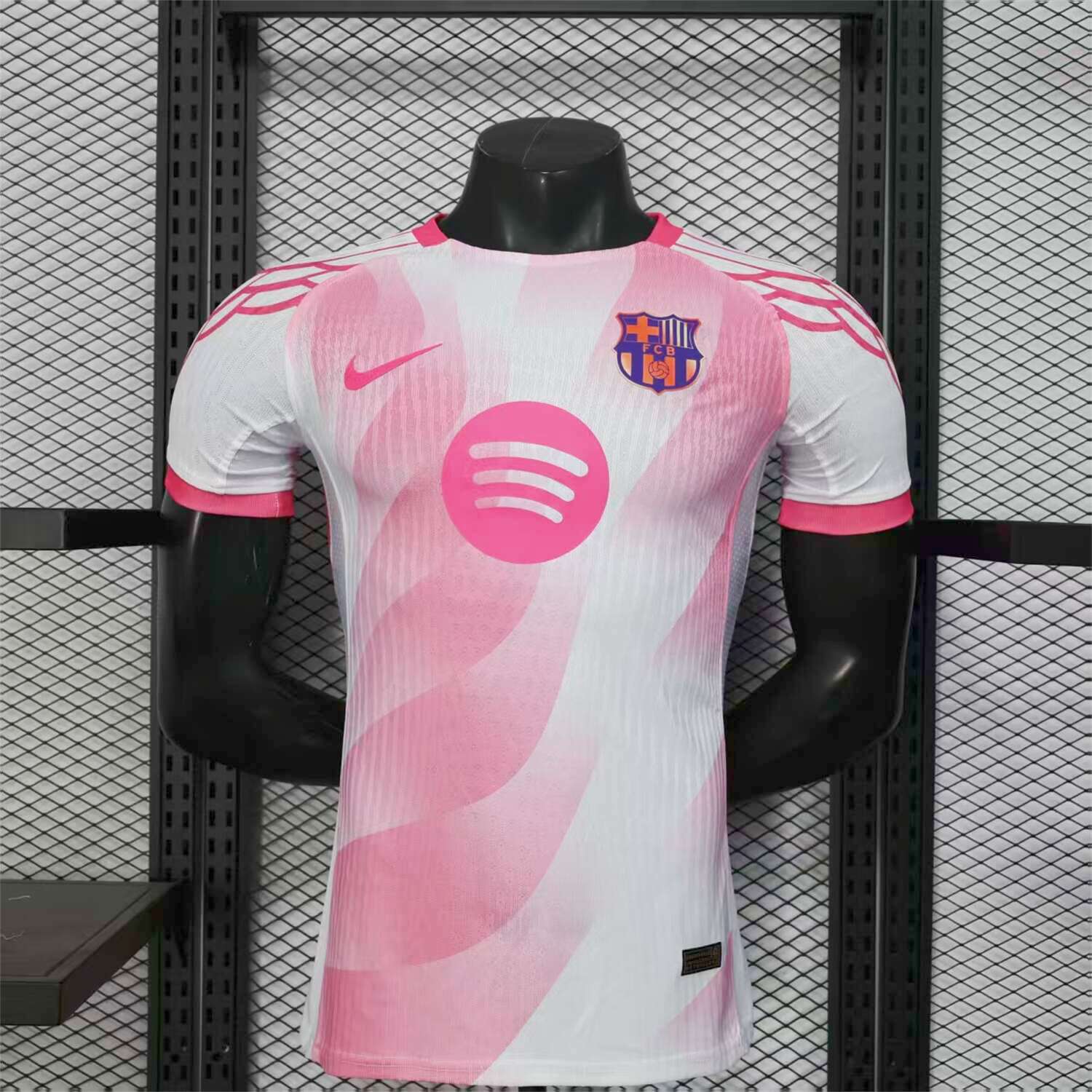 AlphaJersey-Barcelona 25-26 Red and White Diagonal Gradient Special Jersey - Player Version