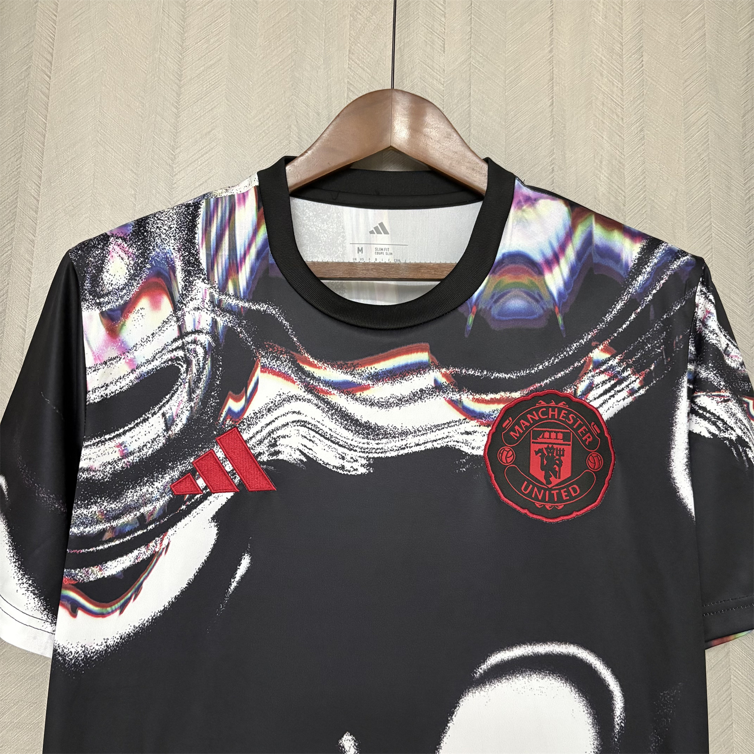 AlphaJersey-Manchester United 25-26 Ripples Black Special Jersey - Fans Version