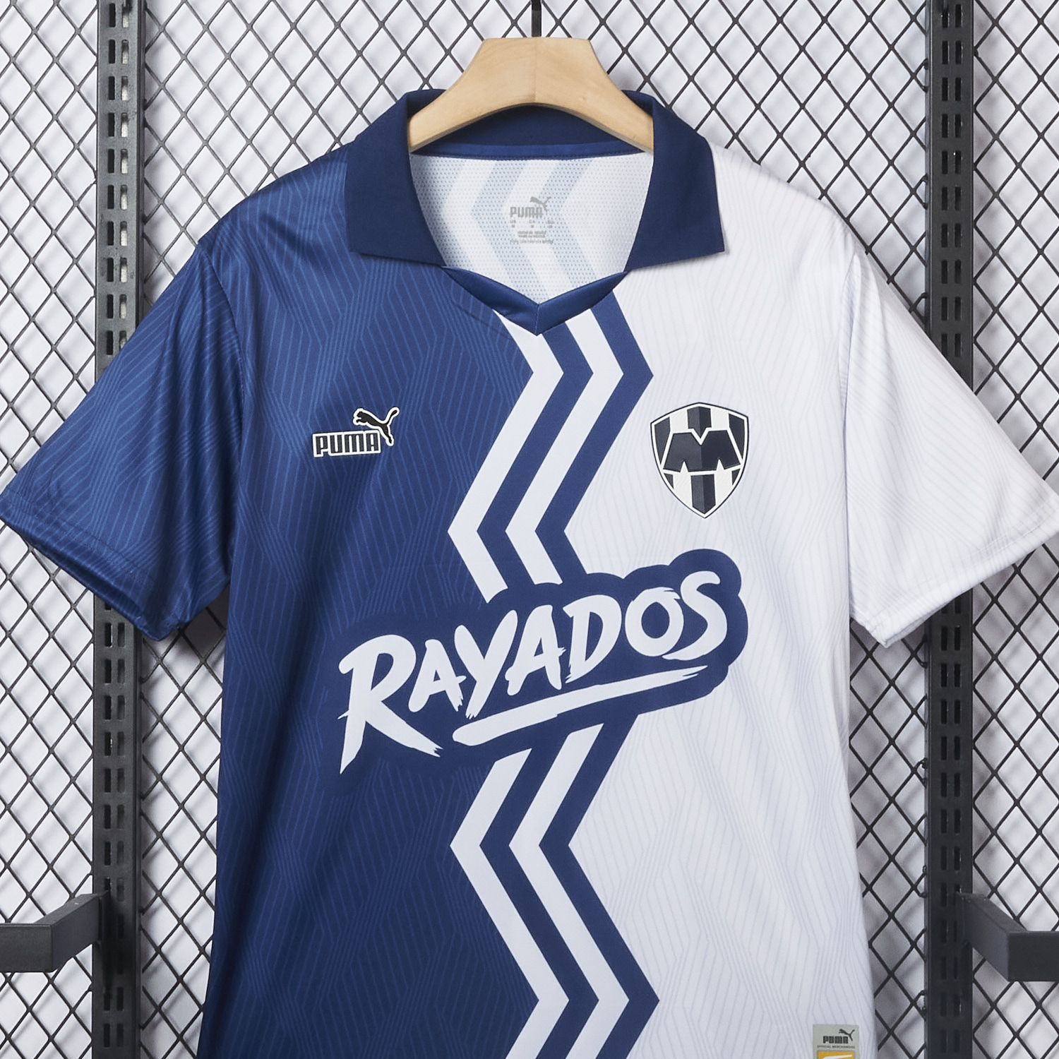 AlphaJersey-Rayados Monterrey 25-26 Blue And White Half Special Jersey - Fans Version
