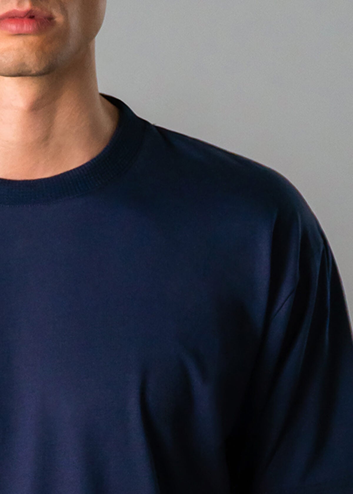 Long Staple 200g Navy | Modern Menswear by yycbvcnbmmnbm