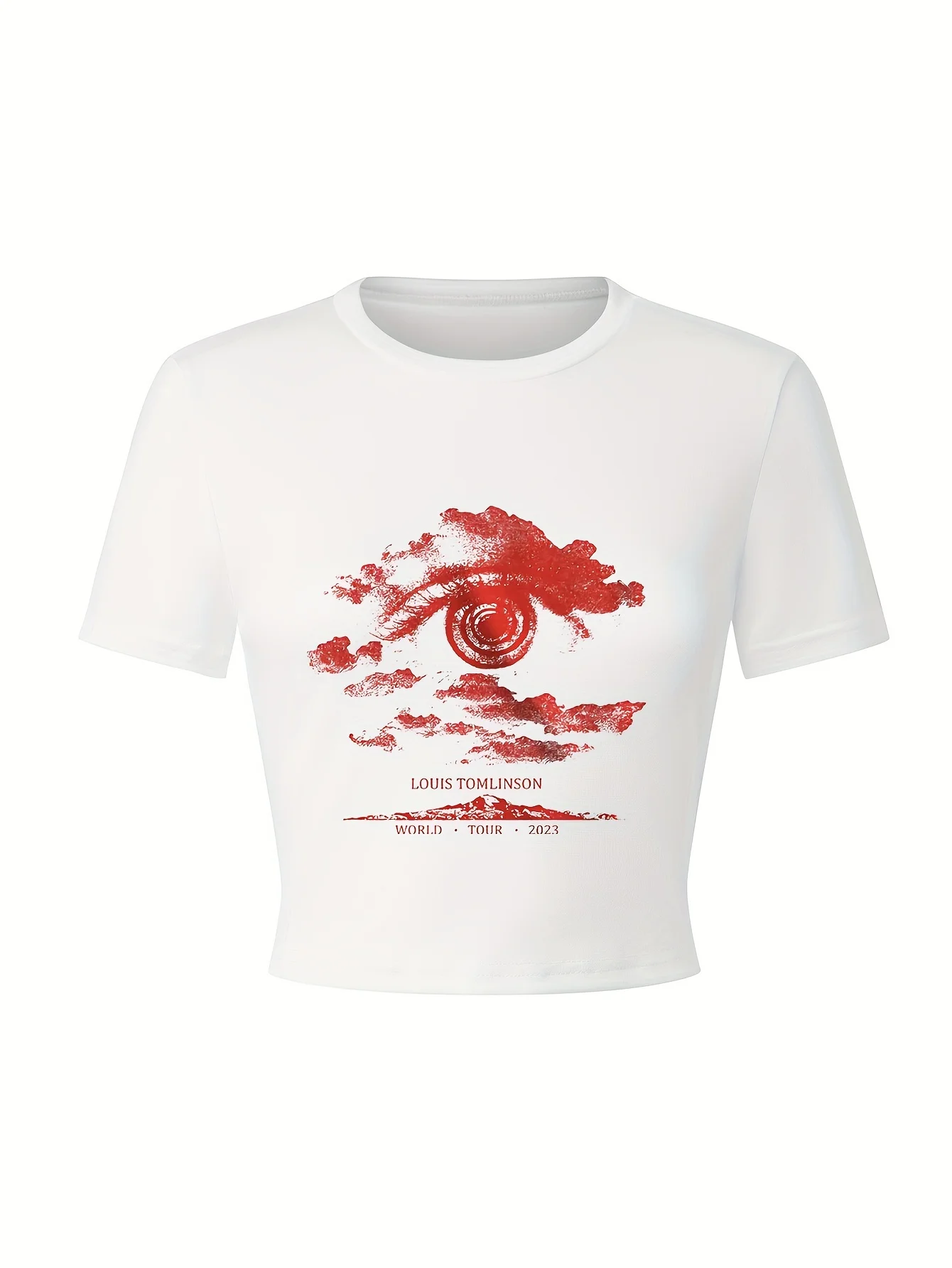 Eyes print crop top