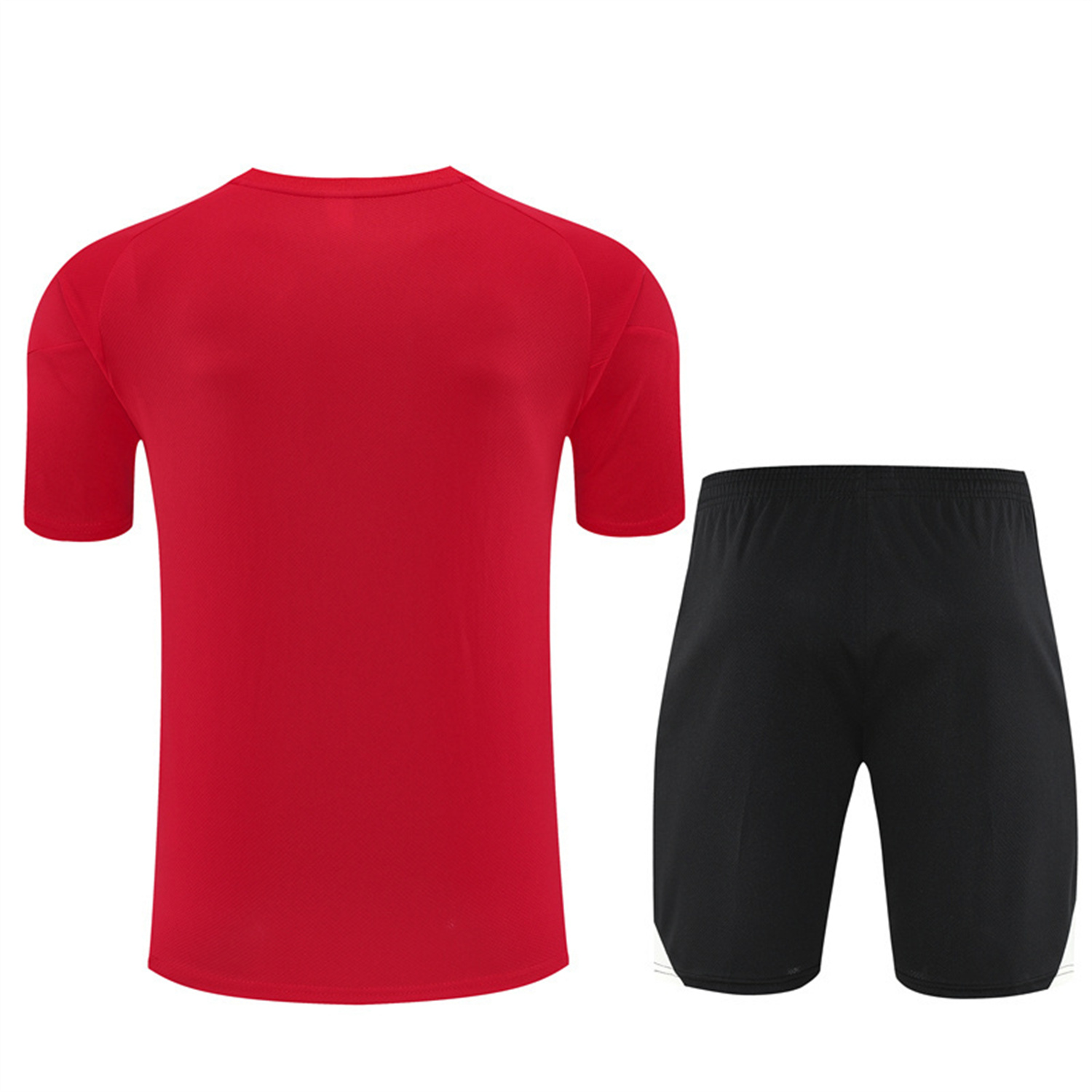 AlphaJersey-Liver.pool 25-26 Kids Short-Sleeve Training Set - Red Top & Black Shorts