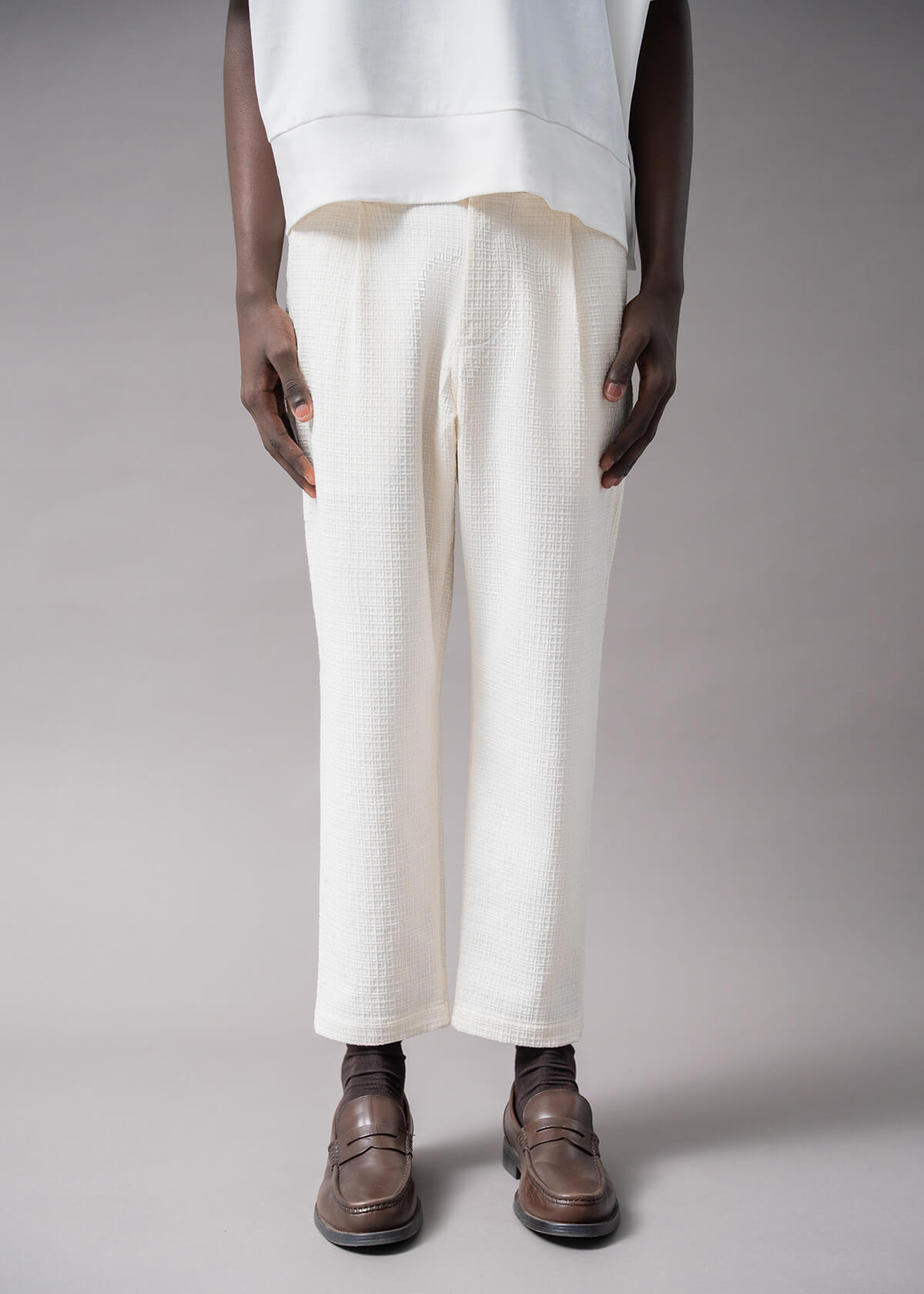 Off White Grid Pant: Boxer Fit | Modern Menswear by yycbvcnbmmnbm