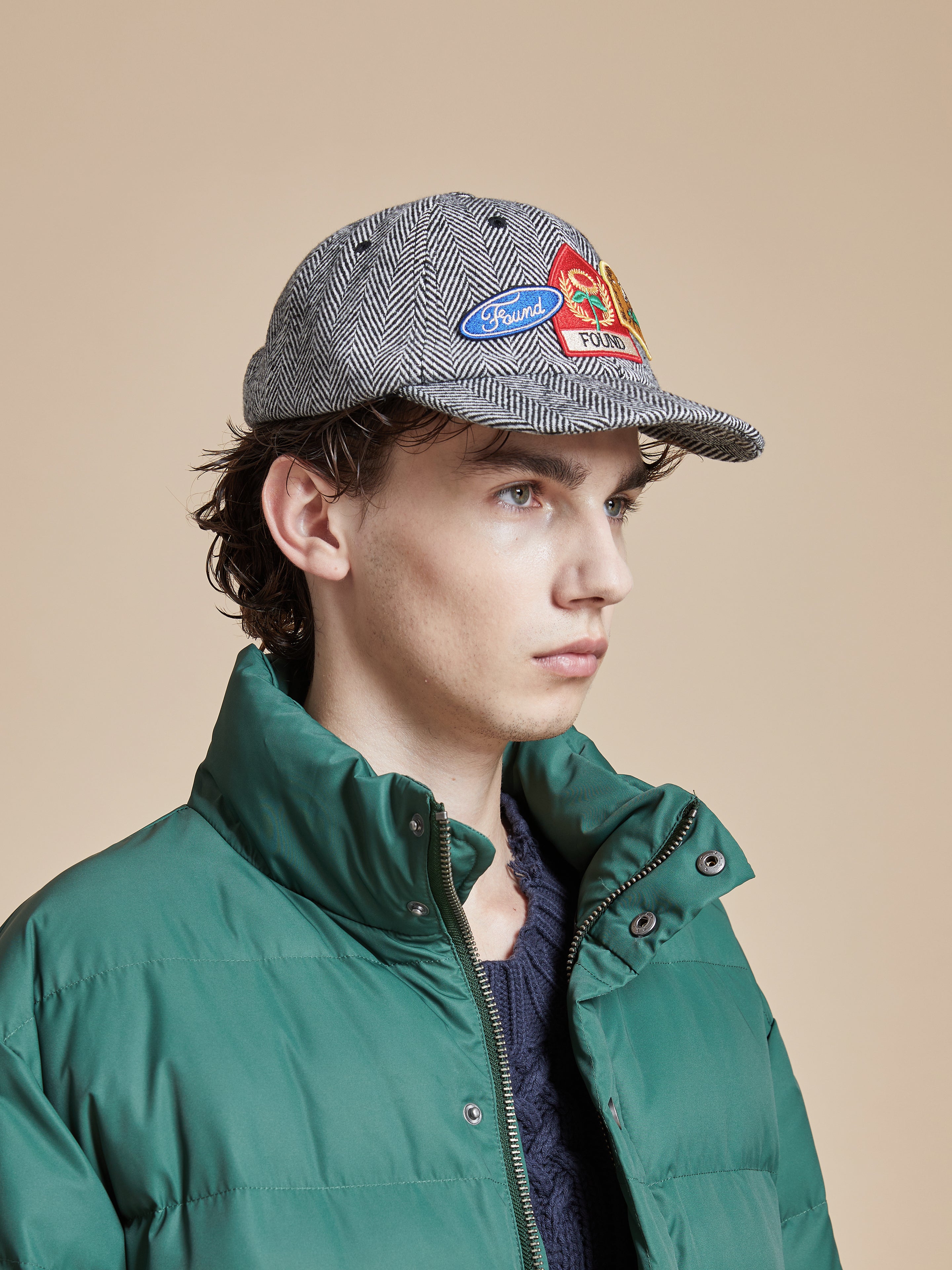 Herringbone Tweed Patch Cap | Modern Menswear by yycbvcnbmmnbm
