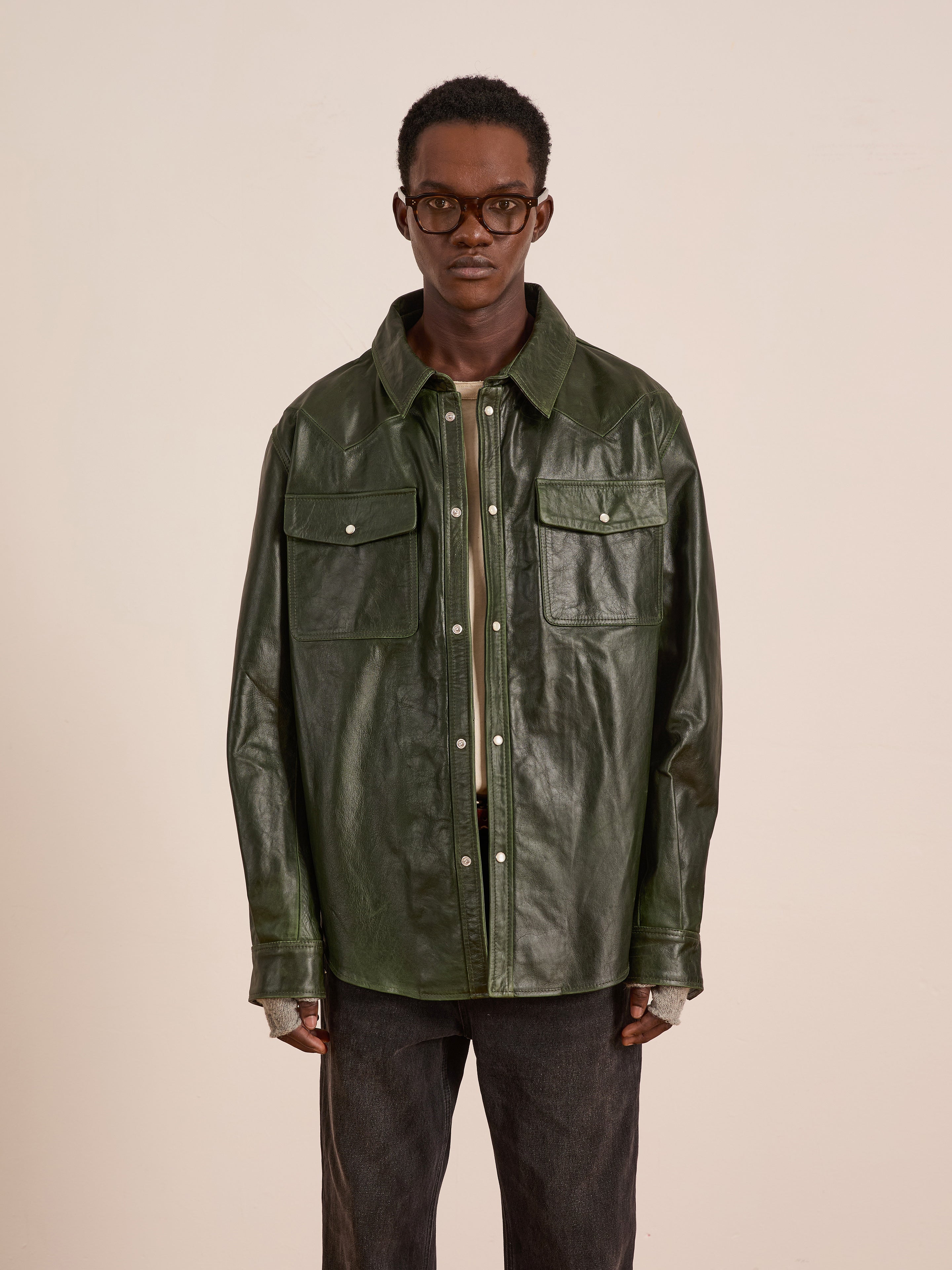 Forest Leather Western Shirt | Modern Menswear by yycbvcnbmmnbm