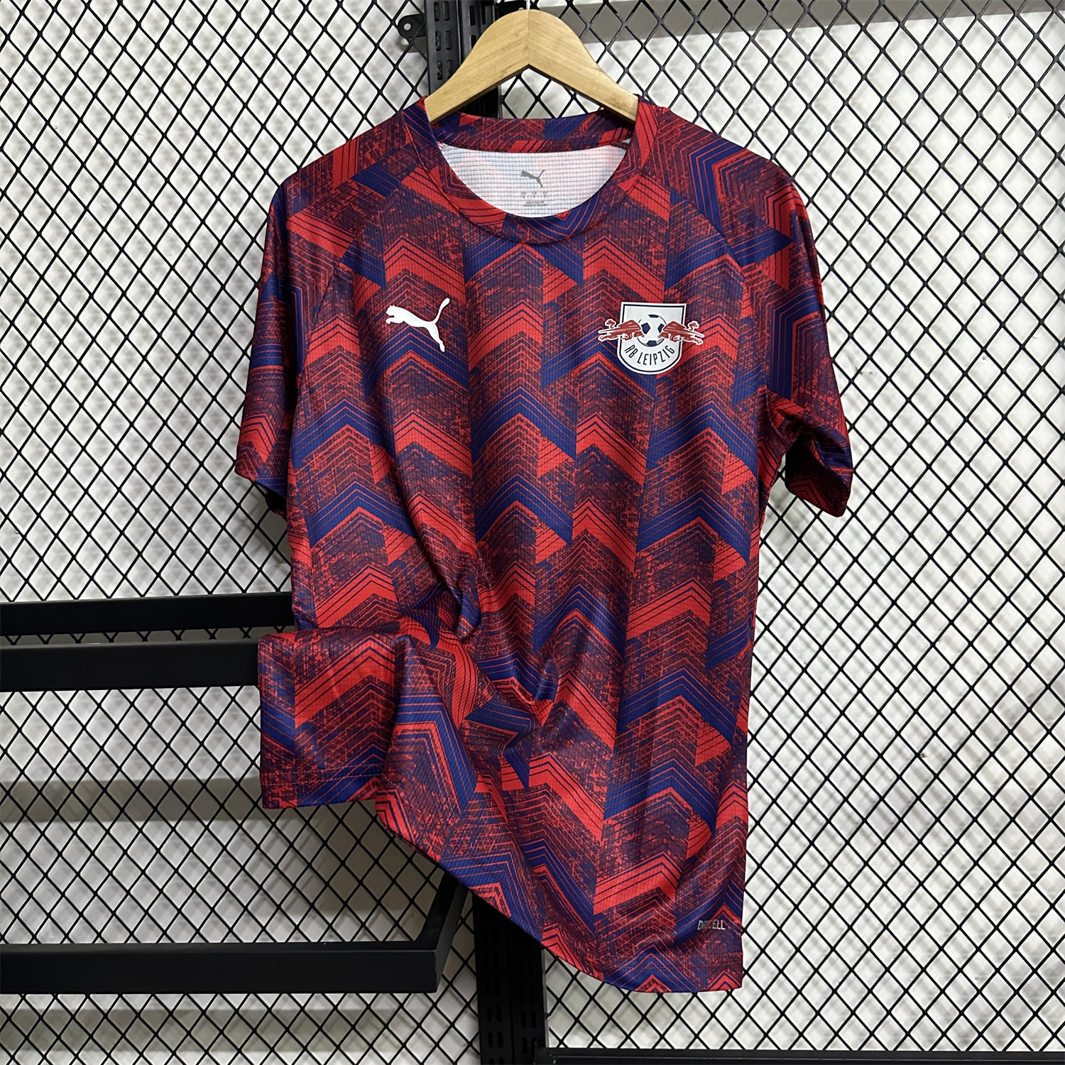 AlphaJersey-RB Leipzig 25-26 Pre-Match Red Blue Training Jersey - Fans Version