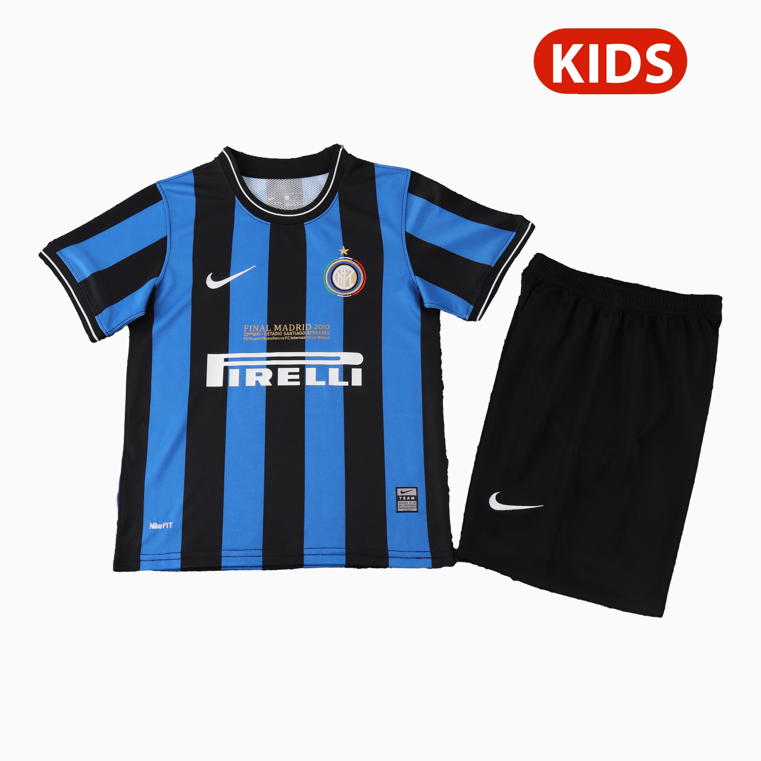 AlphaJersey-Retro Inter Milan 2010-11 Home Kids Kit