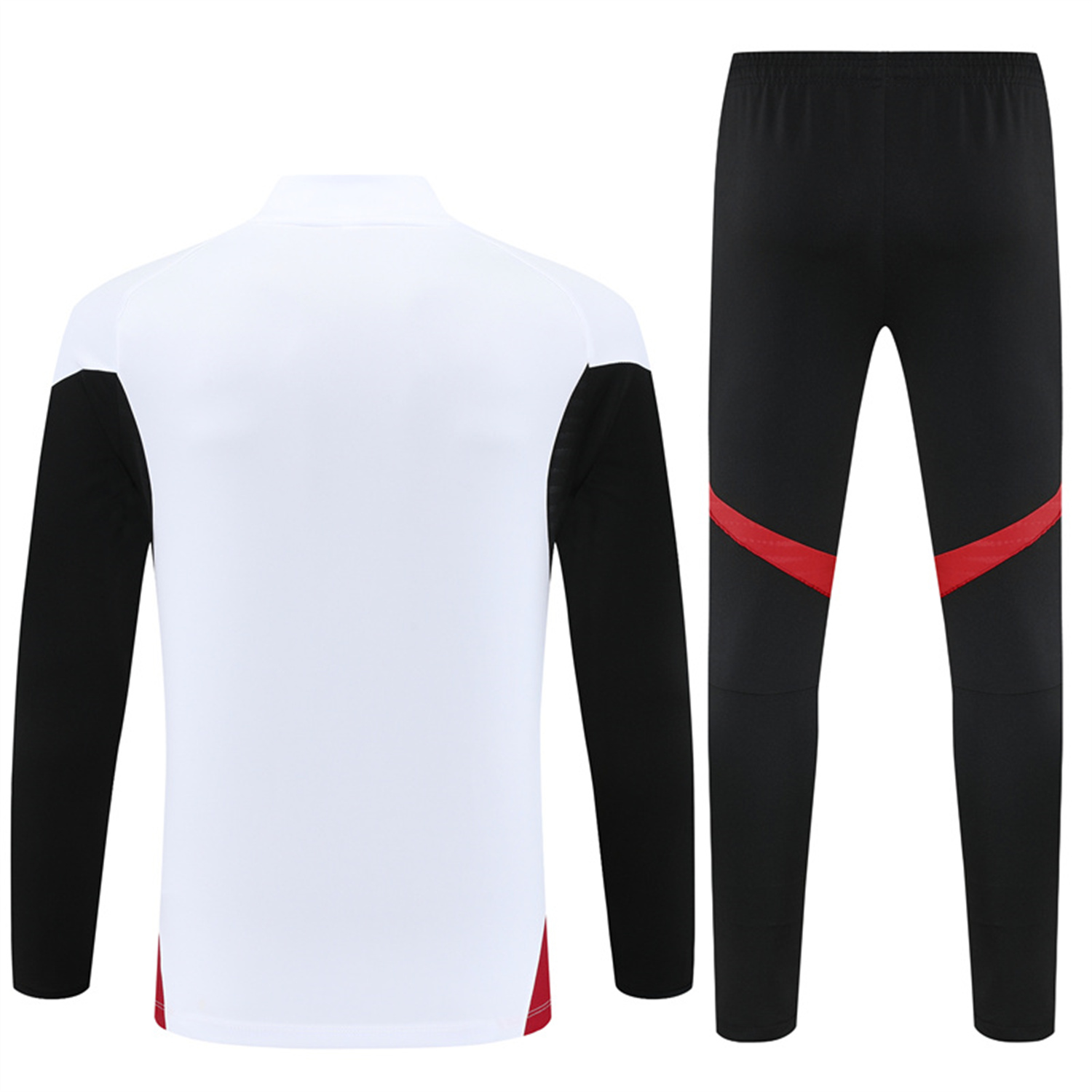 AlphaJersey-Manchester United 25-26 Kid Long Sleeves Training Set - White Top & Black Pants