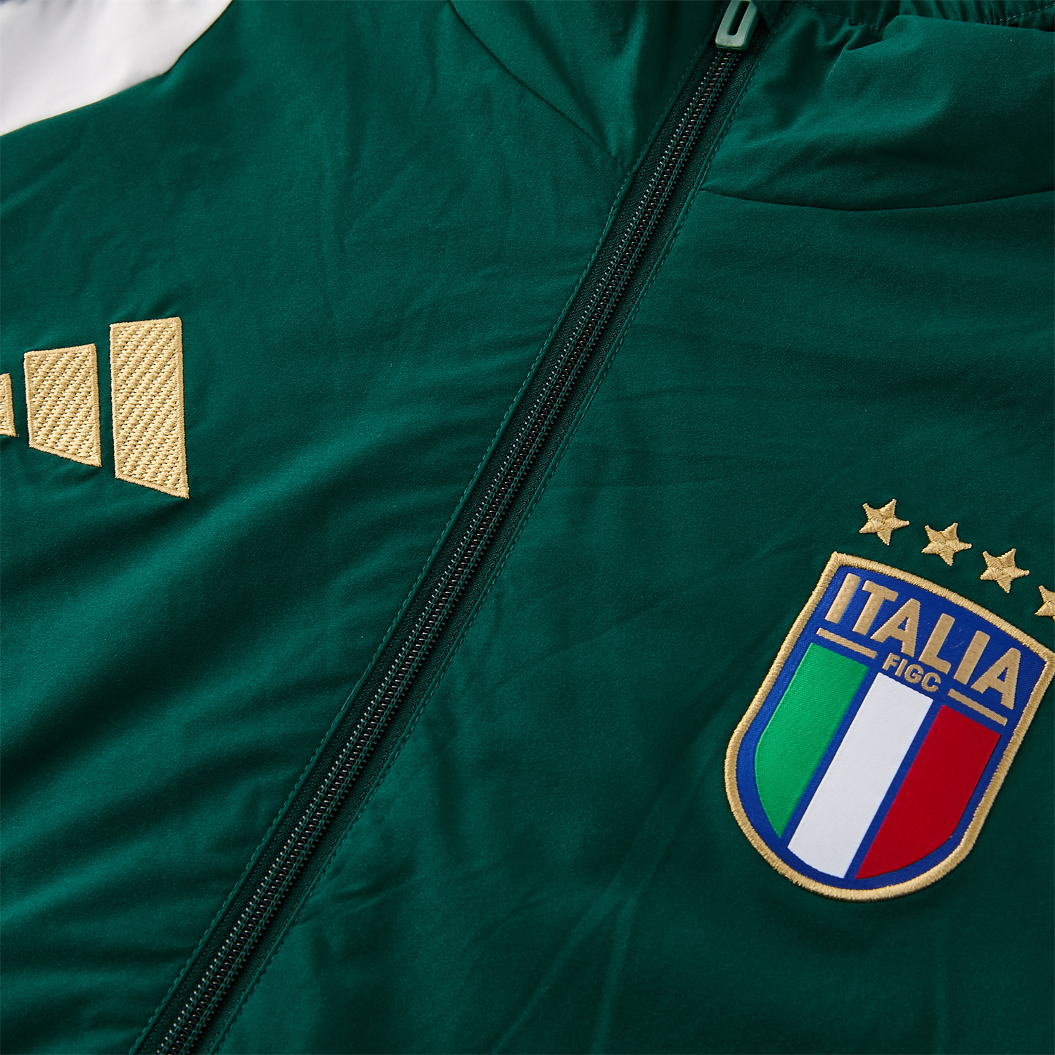 AlphaJersey-Italy 2026 Hooded Windbreaker Training Set - Green Top & Pants