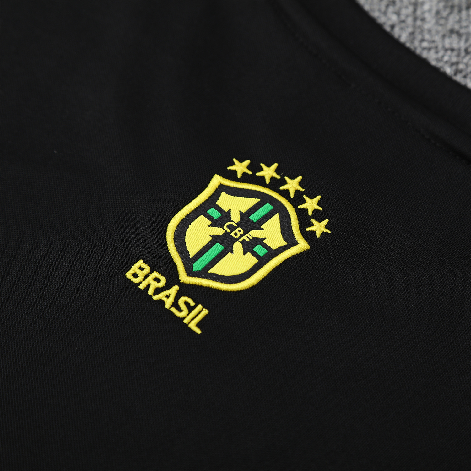 AlphaJersey-Brazil 25-26 Green Jesus Statue Vest Training Set - Green Vest & Black Shorts
