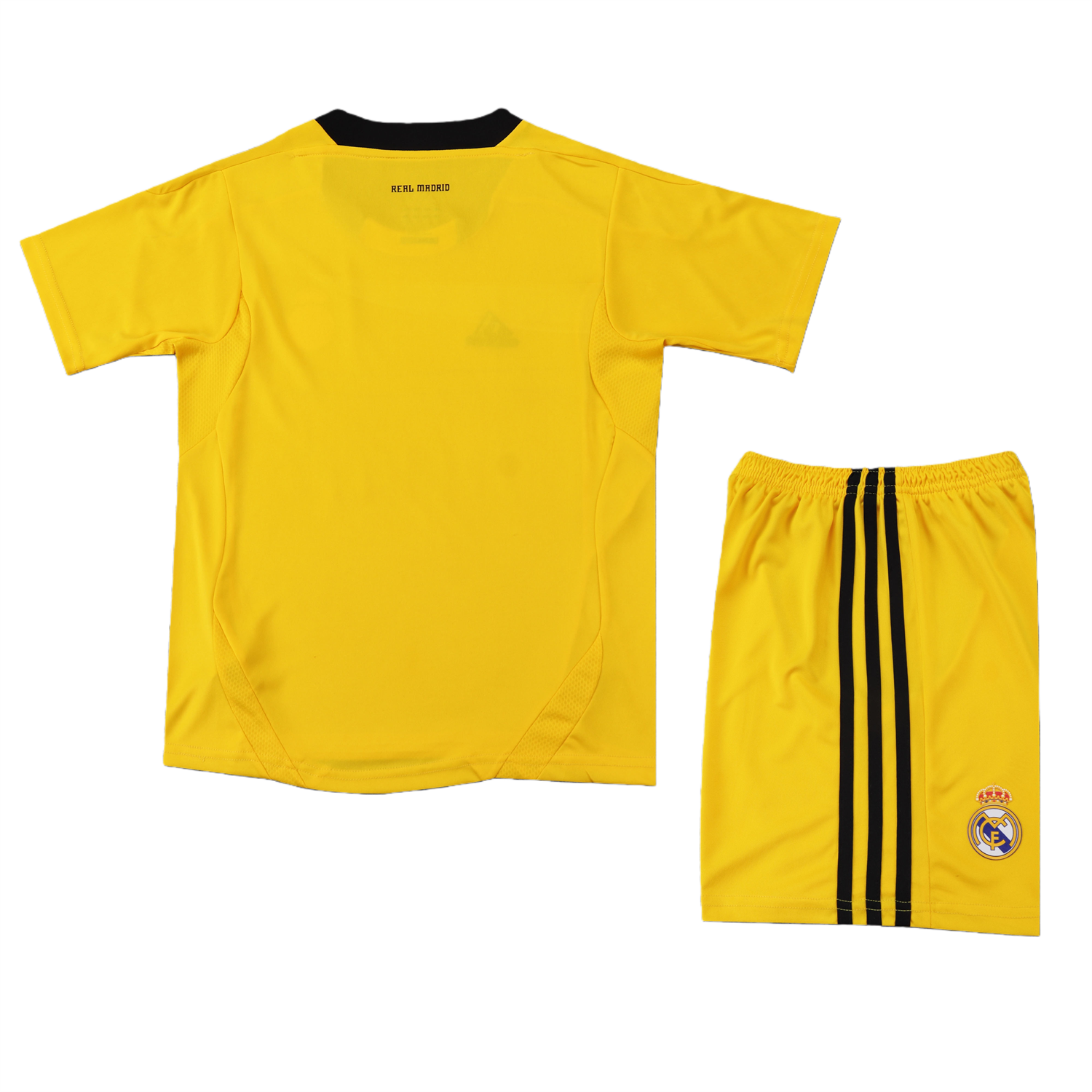 AlphaJersey-Retro Real Madrid 2011-12 Yellow Goalkeeper Kids Kit