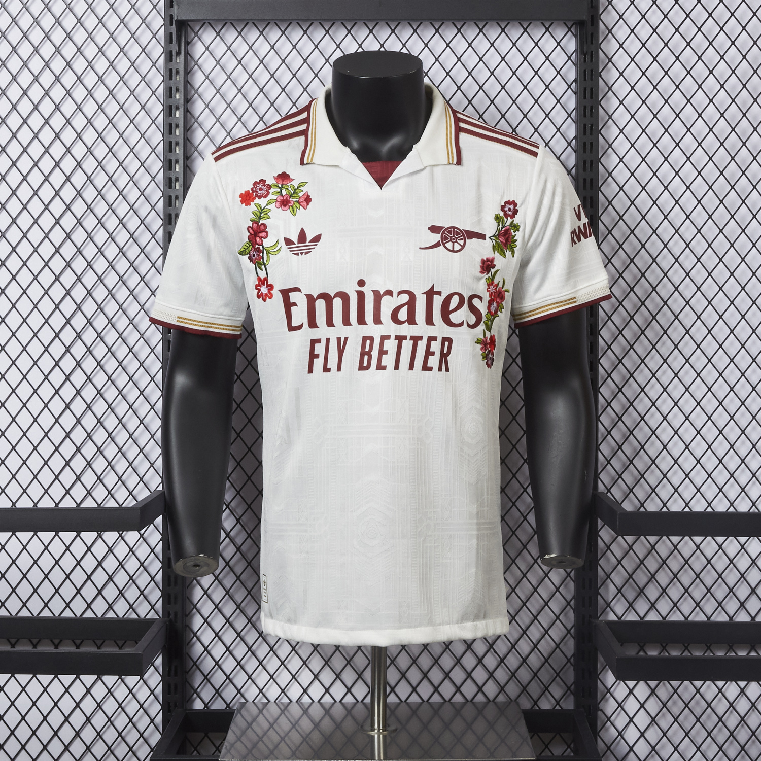 AlphaJersey-【Embroidered Flower Version】Arsenal 25-26 Third White Jersey - Player Version
