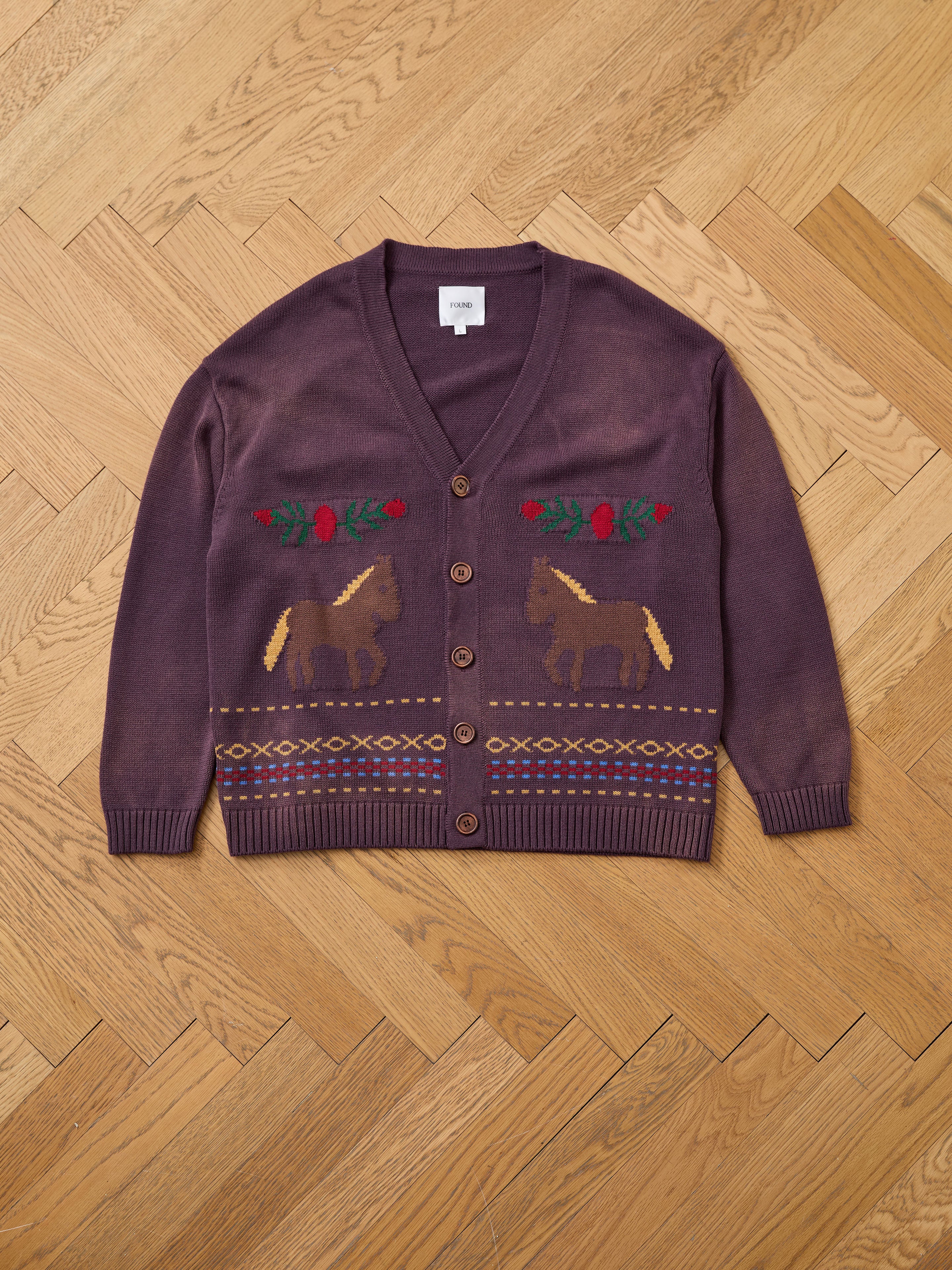 Horse Jacquard Cardigan | Modern Menswear by yycbvcnbmmnbm