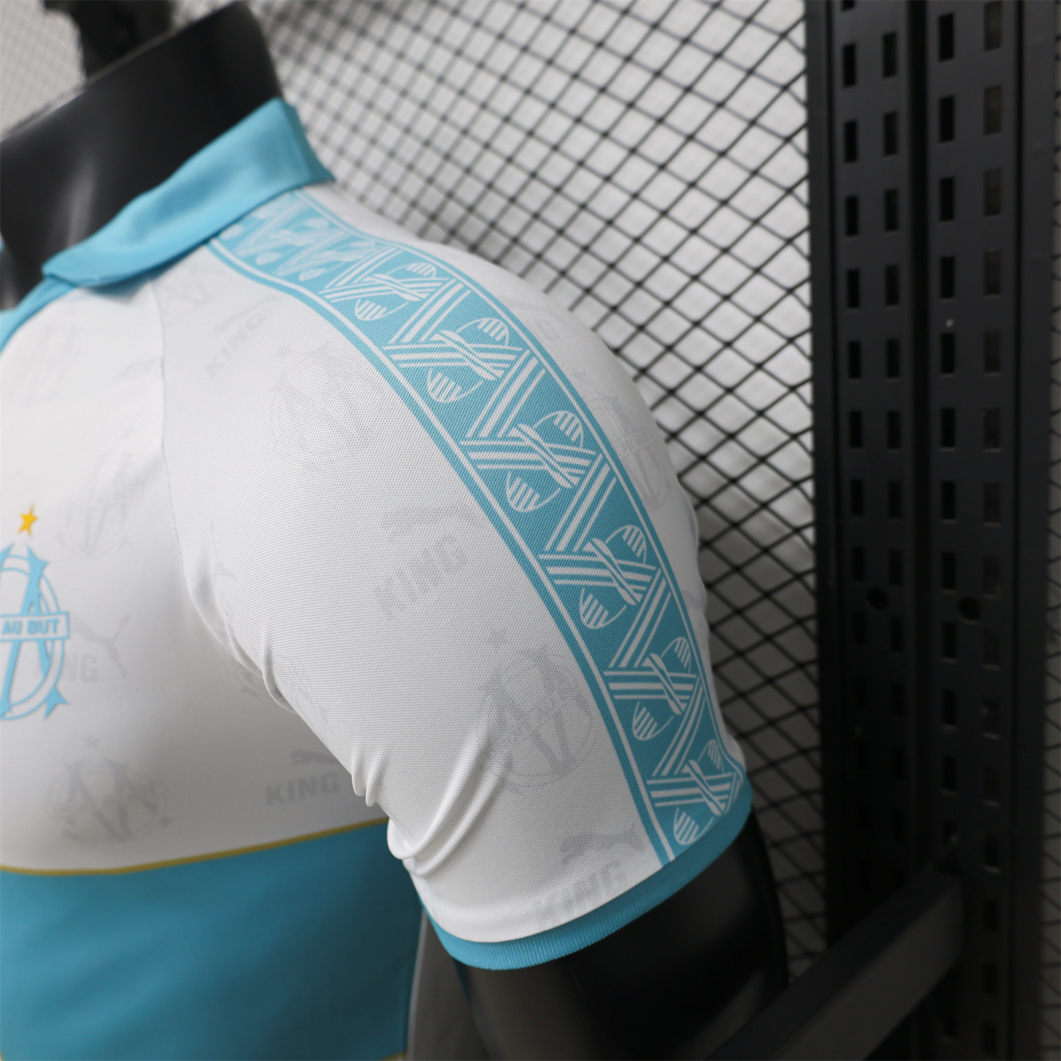 AlphaJersey-Marseille 25-26 Retro Style White Jersey -Player Version