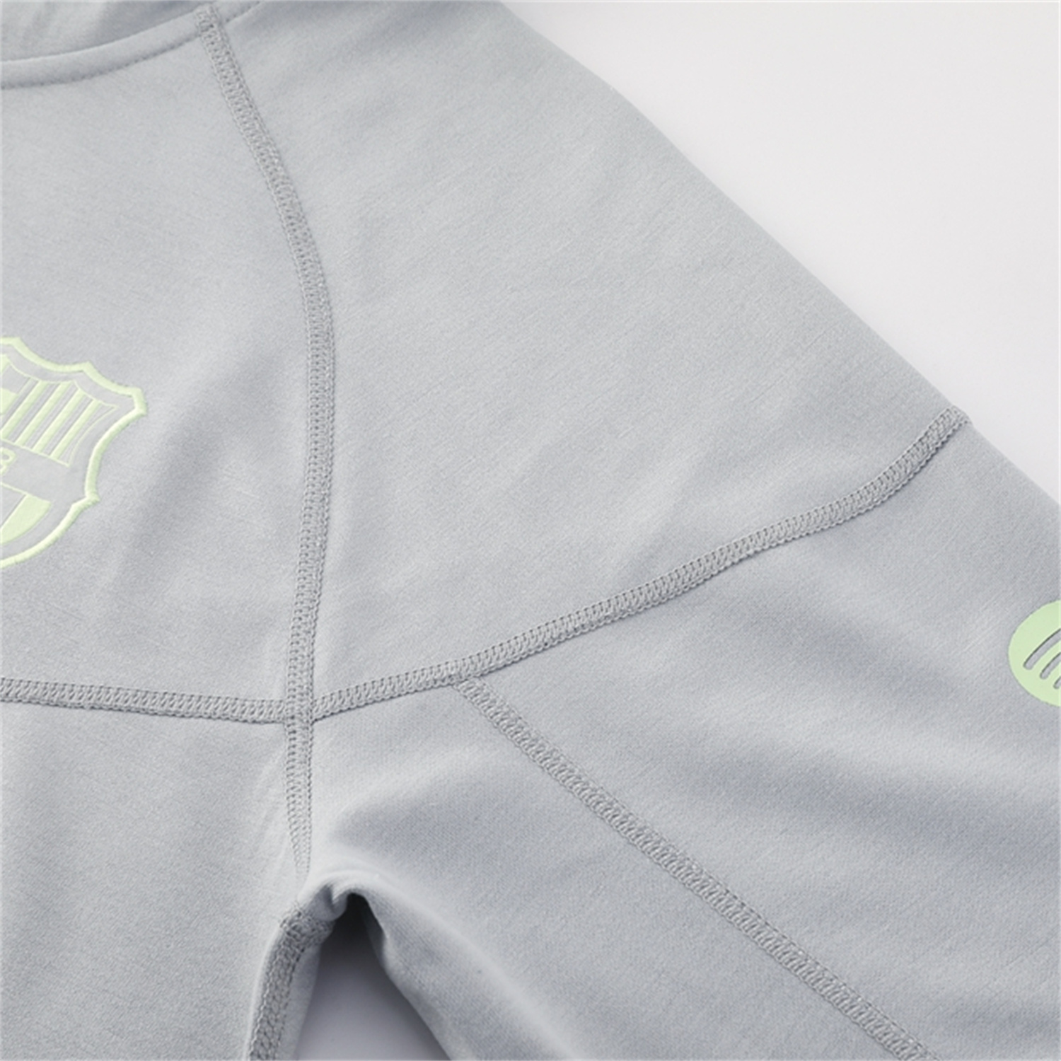 AlphaJersey-Barcelona 25-26 Hooded Jacket Training Tracksuit - Grey Jackets & Pants