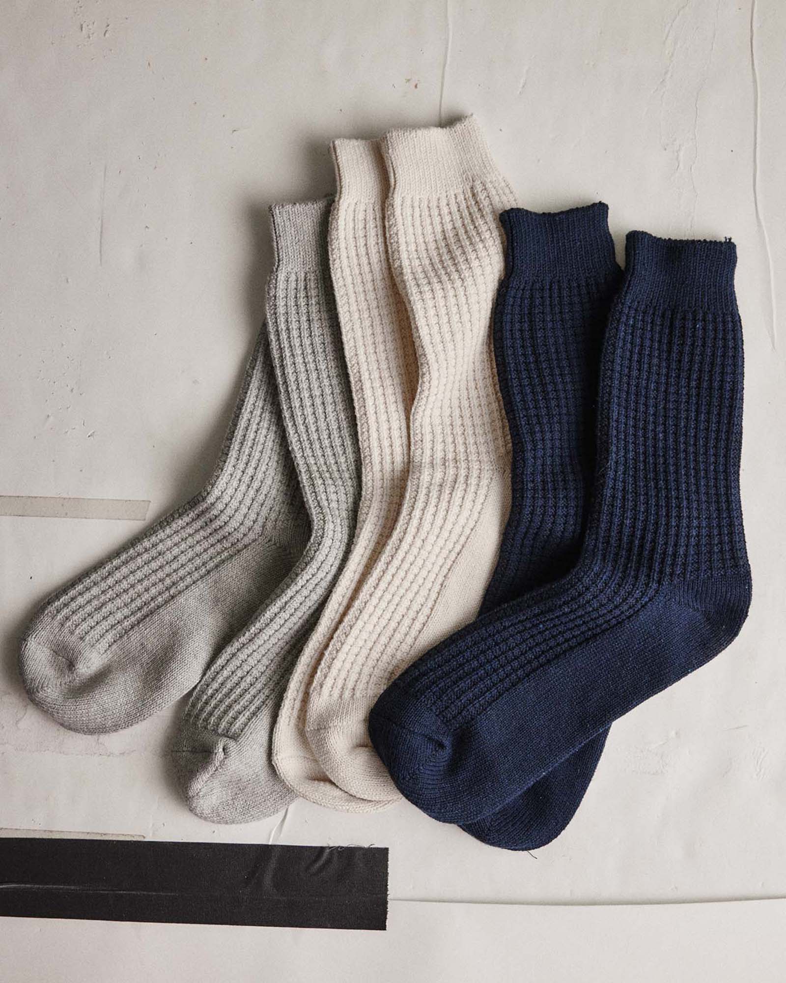 The Waffle Sock in Natural | Modern Menswear by yycbvcnbmmnbm
