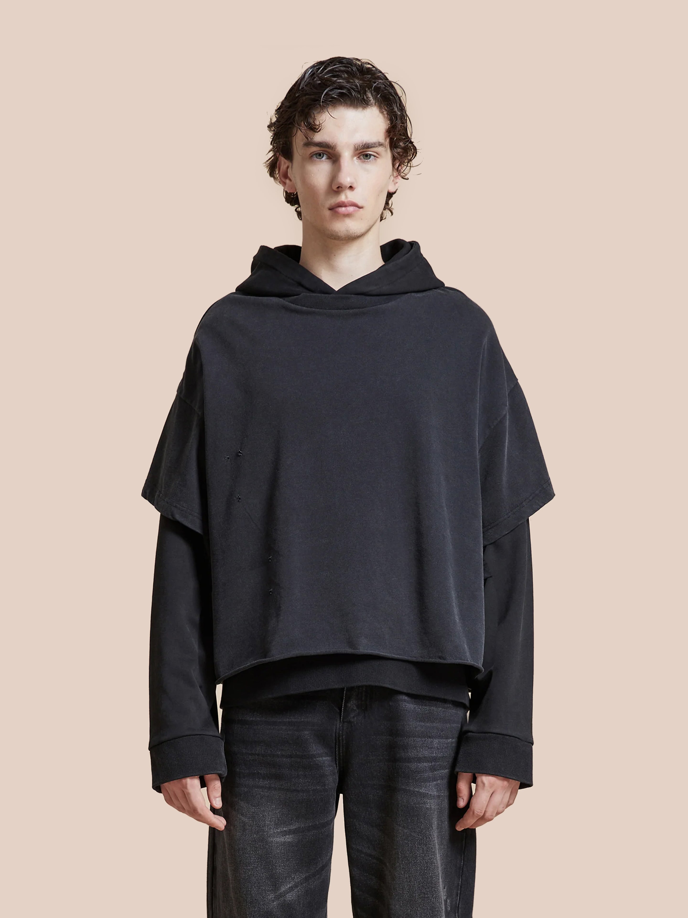 Double Layer Hoodie | Modern Menswear by yycbvcnbmmnbm