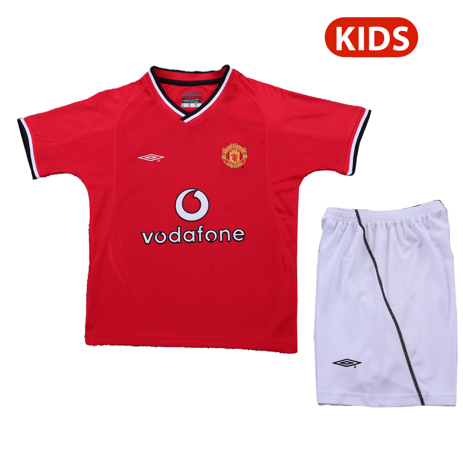 AlphaJersey-Retro Manchester United 2000-02 Home Kids Kit