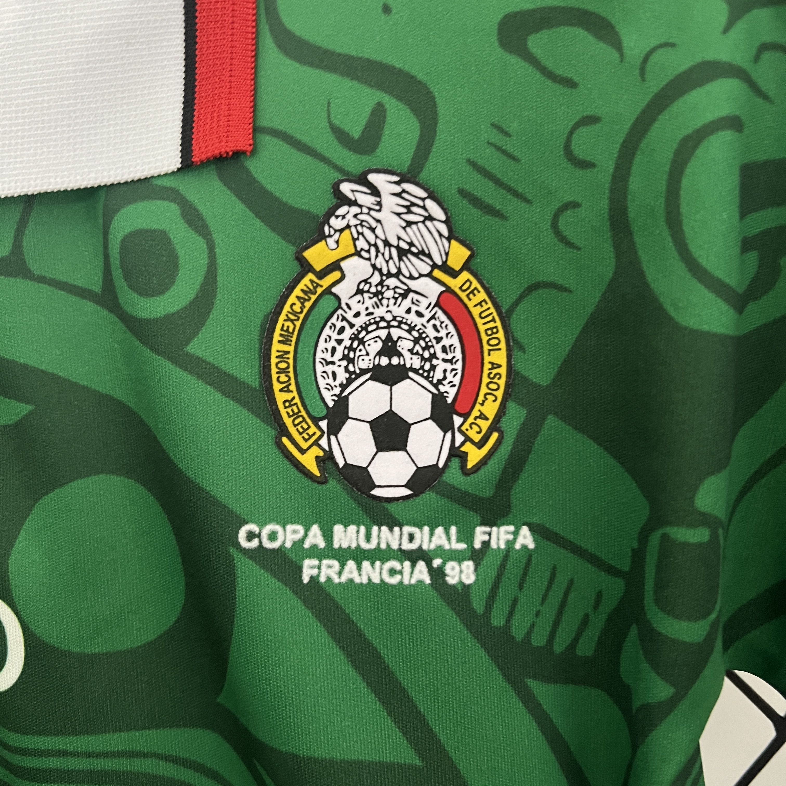 AlphaJersey-Retro Mexico 1998 Home Stadium Kids Kit