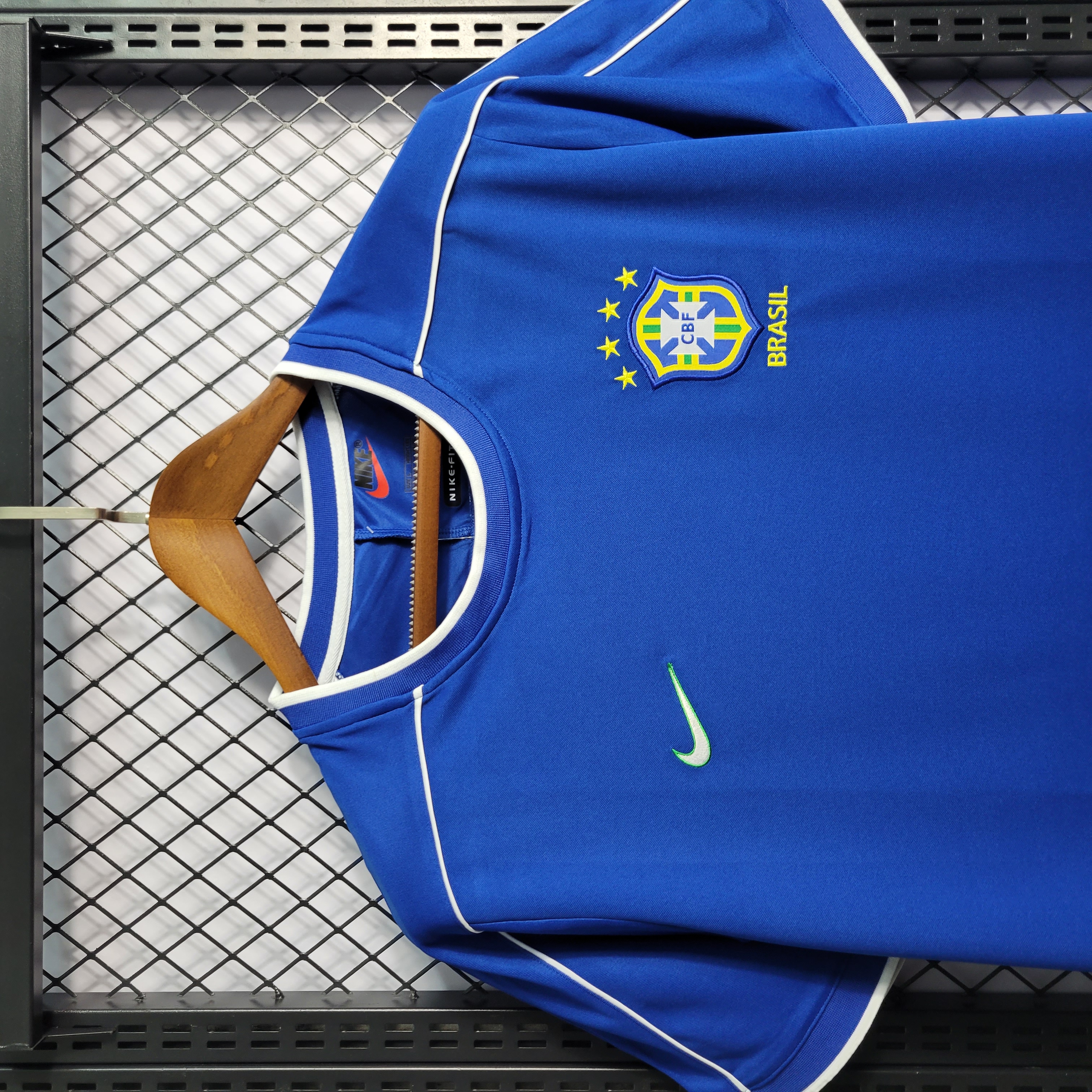 AlphaJersey-Retro Brazil 1998 Away Stadium Jersey