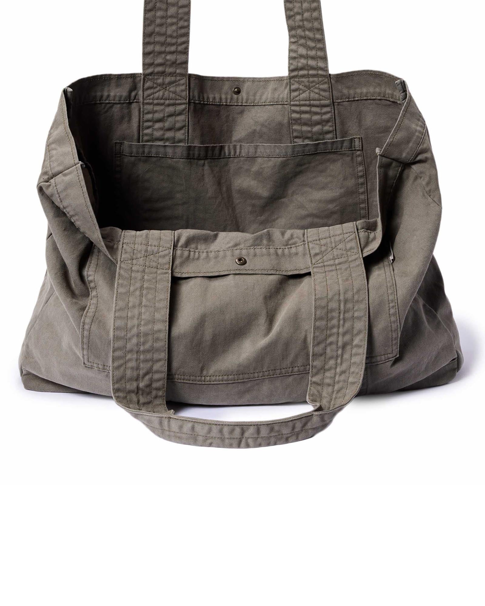 The Foundation Tote in Organic Smoked Olive | Modern Menswear by yycbvcnbmmnbm