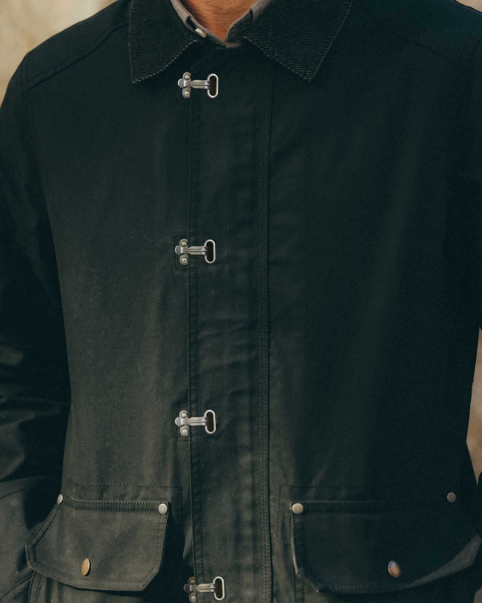 The Cinder Jacket in Coal Dry Wax | Modern Menswear by yycbvcnbmmnbm