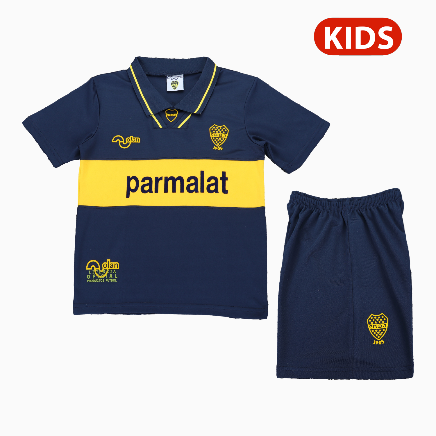 AlphaJersey-Retro Boca Juniors 1993-95 Home Kids Kit