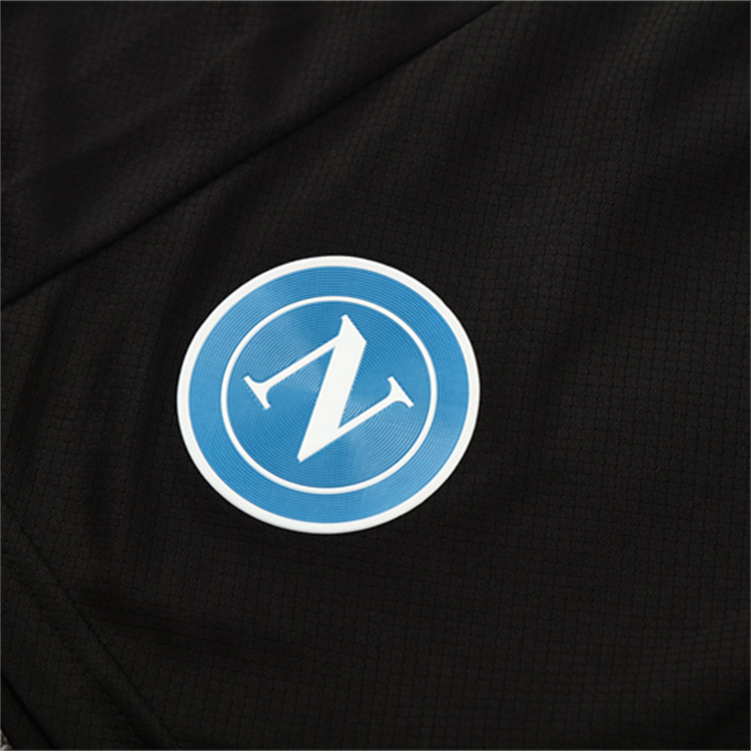 AlphaJersey-Napoli 25-26 Kids Short-Sleeve Training Set - Gray Mecha Top & Black Shorts