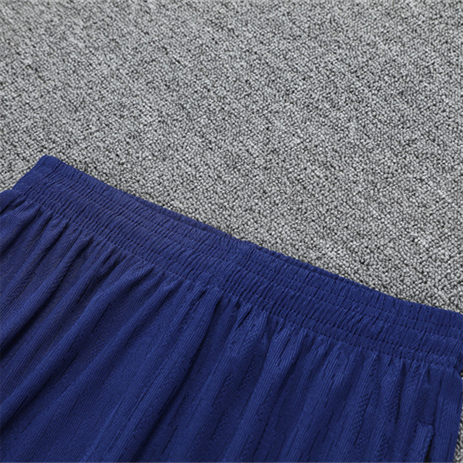 AlphaJersey-Paris Saint-Germain PSG 25-26 Kid Long Sleeves Training Set - Royal Blue Gray Sleeves Top & Royal Blue Pants