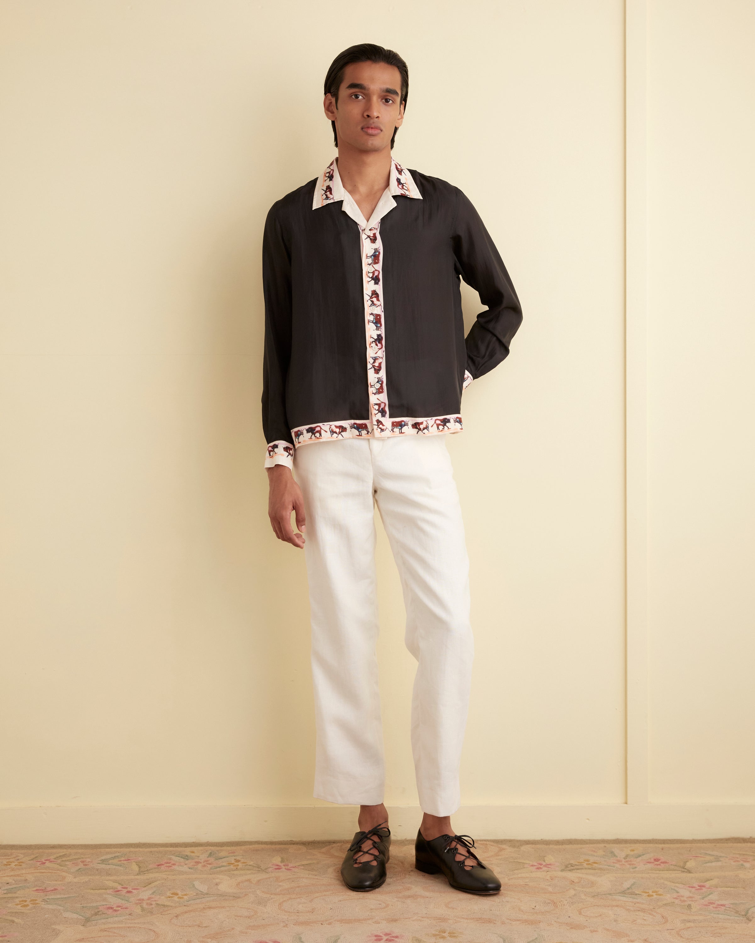 Linen Suiting Trousers - Ivory | Modern Menswear by yycbvcnbmmnbm
