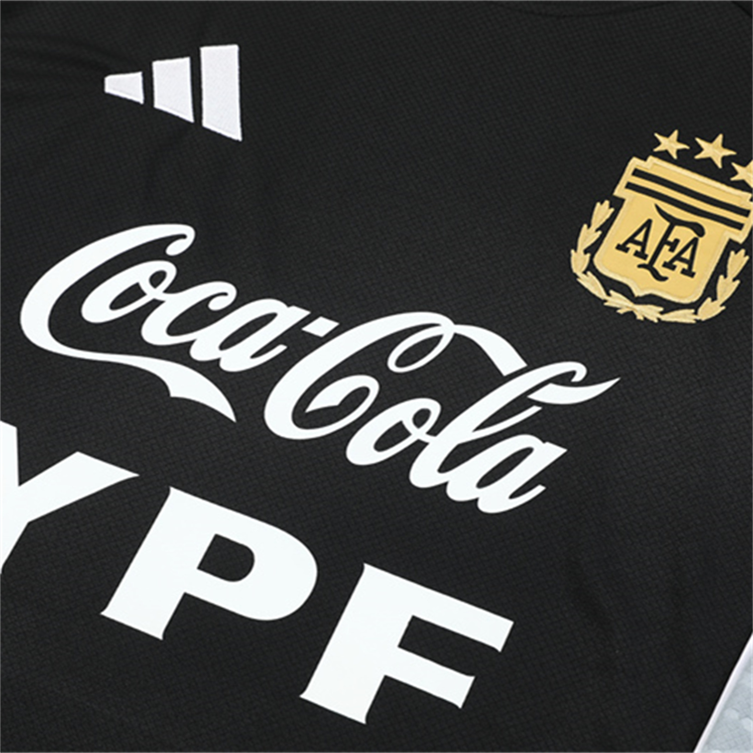 AlphaJersey-Argentina 25-26 Kids Pre-Match Short-Sleeve Training Set - Black Top & Shorts