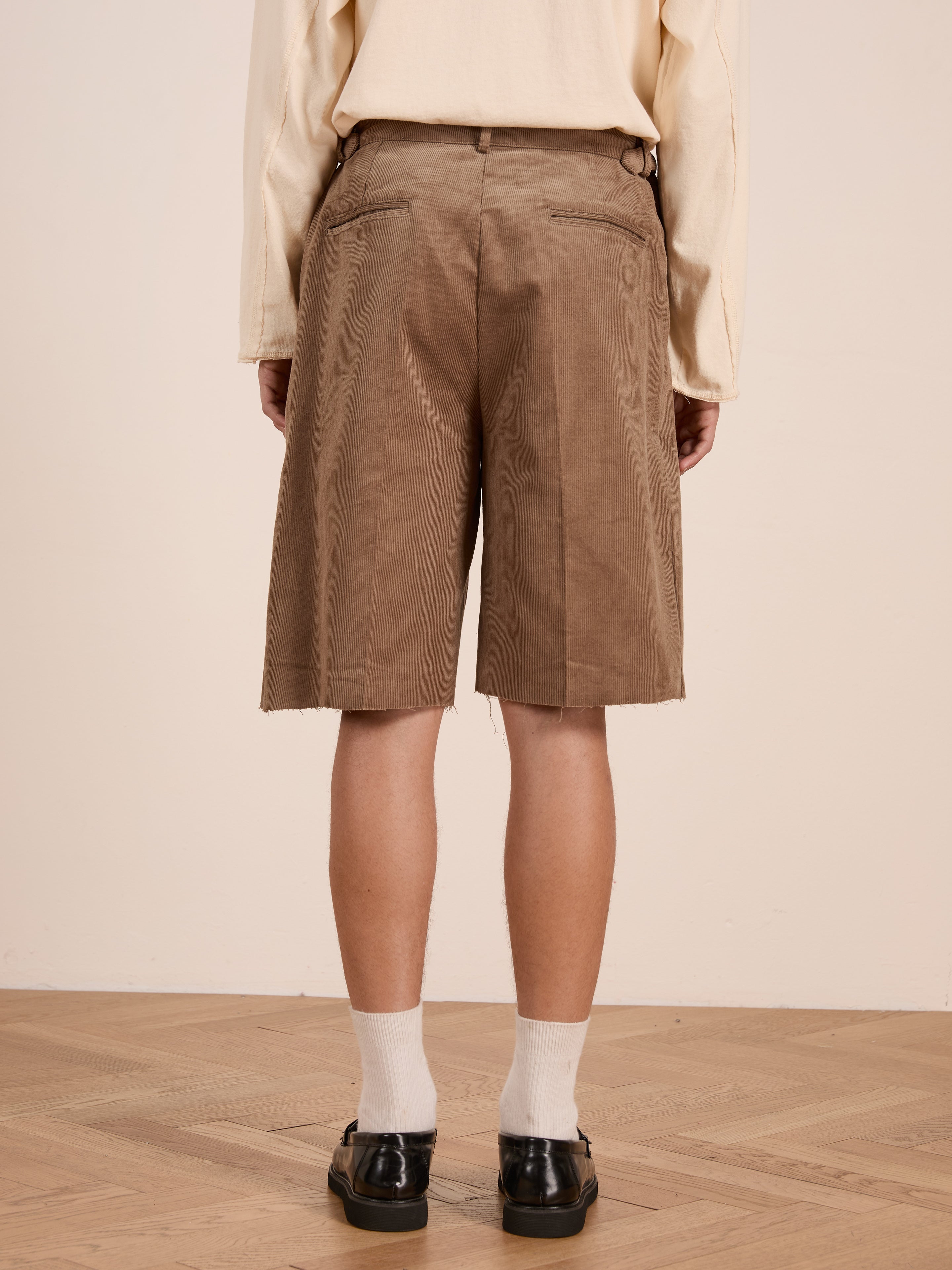 Corduroy Pleated Trouser Shorts | Modern Menswear by yycbvcnbmmnbm