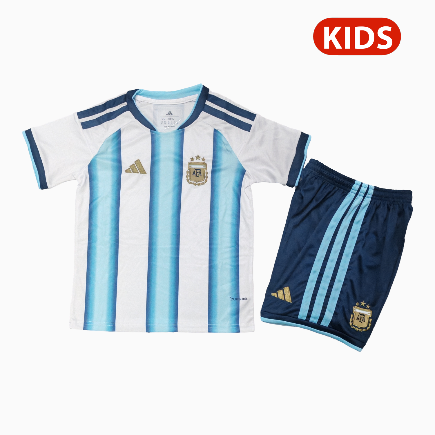 AlphaJersey-Argentina 2026 Home Kids Kit - Without Chest Patch