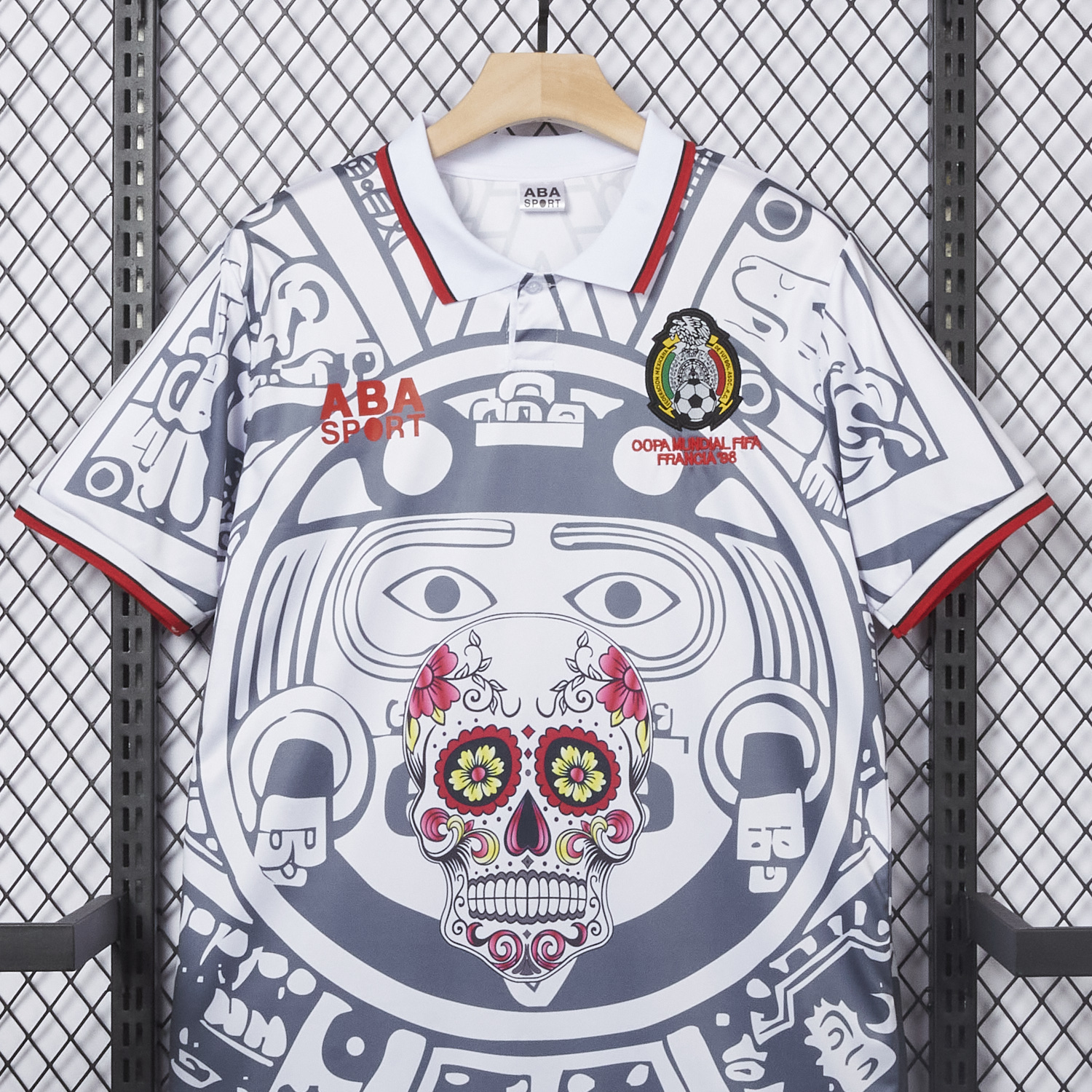 AlphaJersey-Retro Mexico 1998 Away Grey Special Edition Jersey
