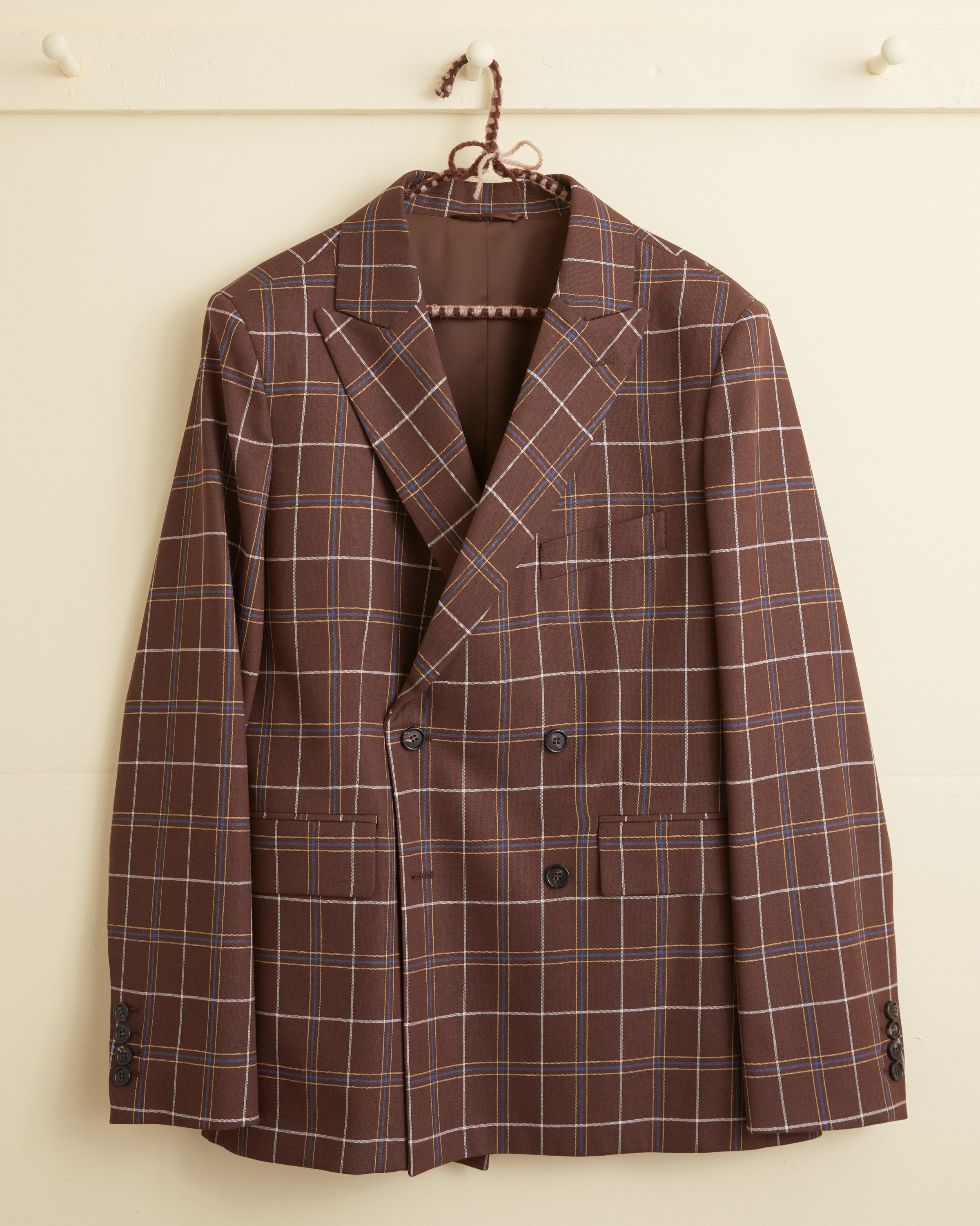 Dunham Plaid Double-Breasted Suit Jacket | Modern Menswear by yycbvcnbmmnbm