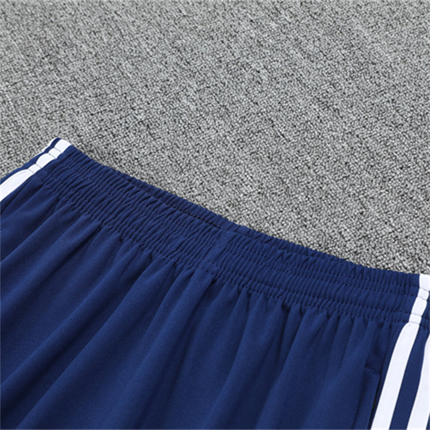 AlphaJersey-Real Madrid 25-26 Long Sleeve Training Set - Green Line White Top and Blue Pants