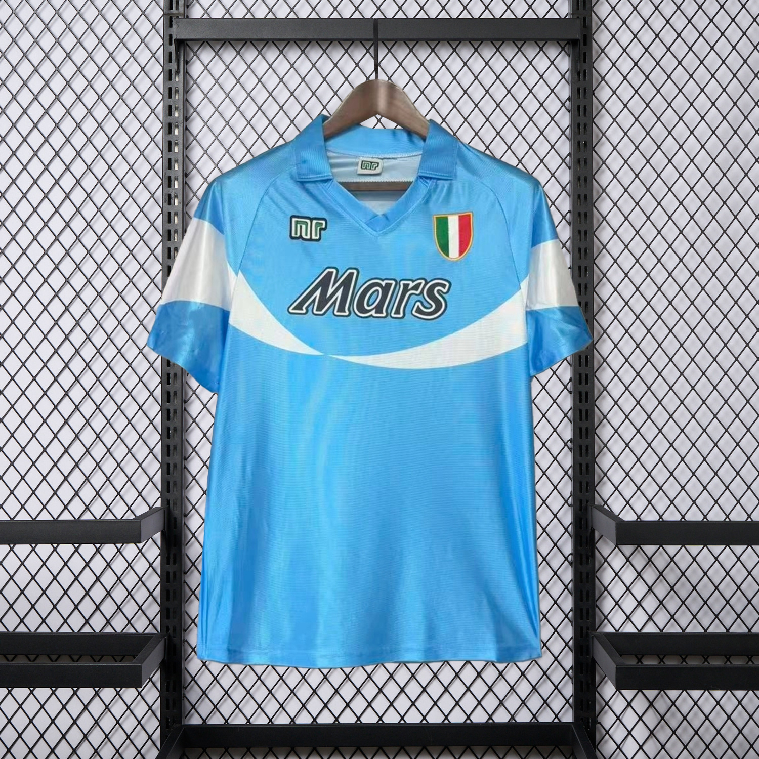 AlphaJersey-Retro Napoli 1990-91 Home 2 Sky Blue And White Jersey